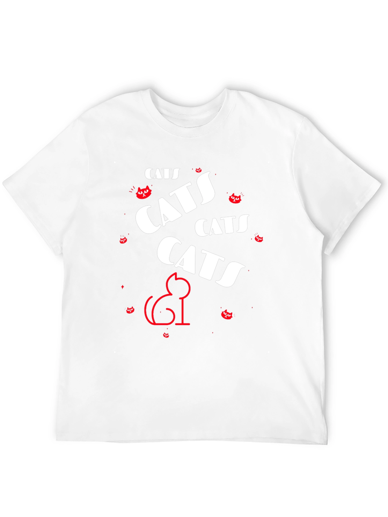 Black Cats Graphic Tee - Black Cotton T-Shirt view 12