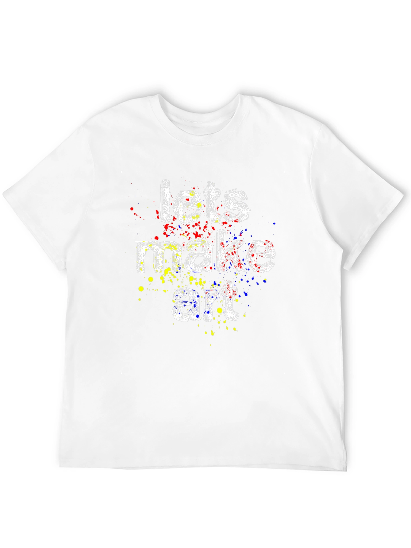 Black Let's Make Art Graphic Tee - Black Cotton Casual Shirt view 12