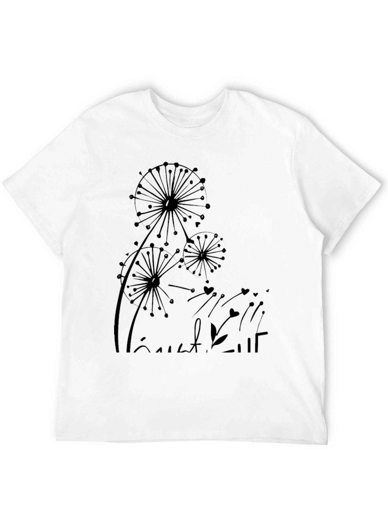 Black Dandelion Graphic Black T-Shirt view 12