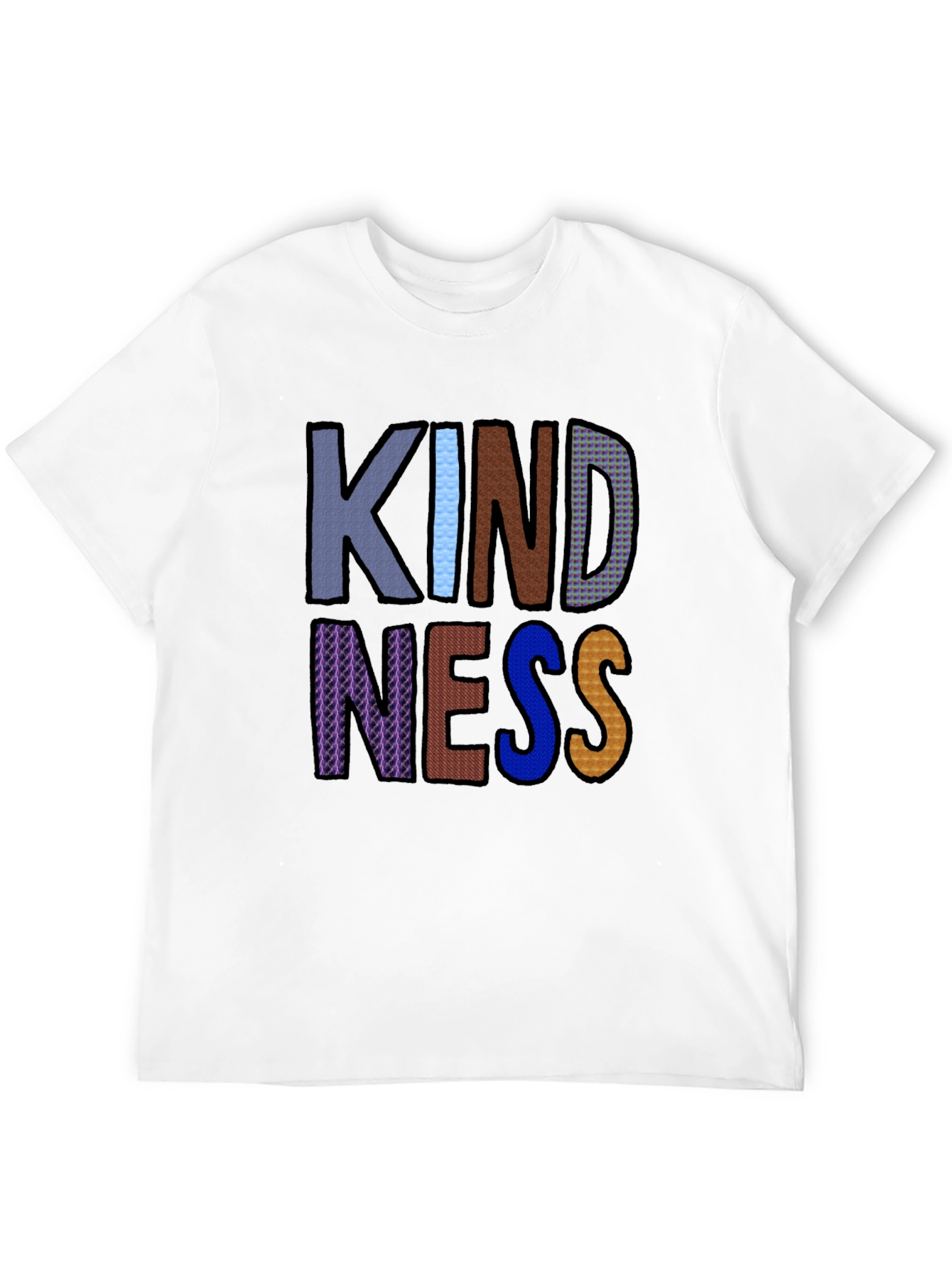 Black Kindness T-Shirt - Colorful Graphic Tee view 12