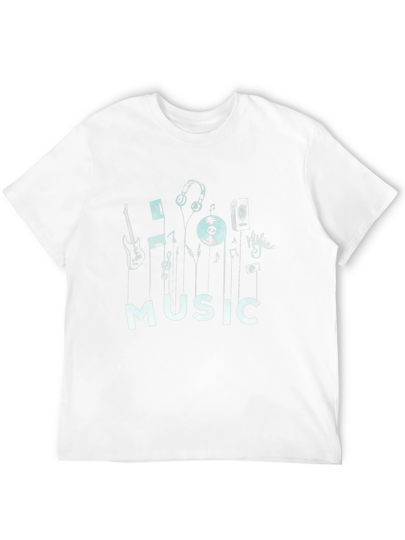Black Music Lover's Graphic Tee - Black view 12