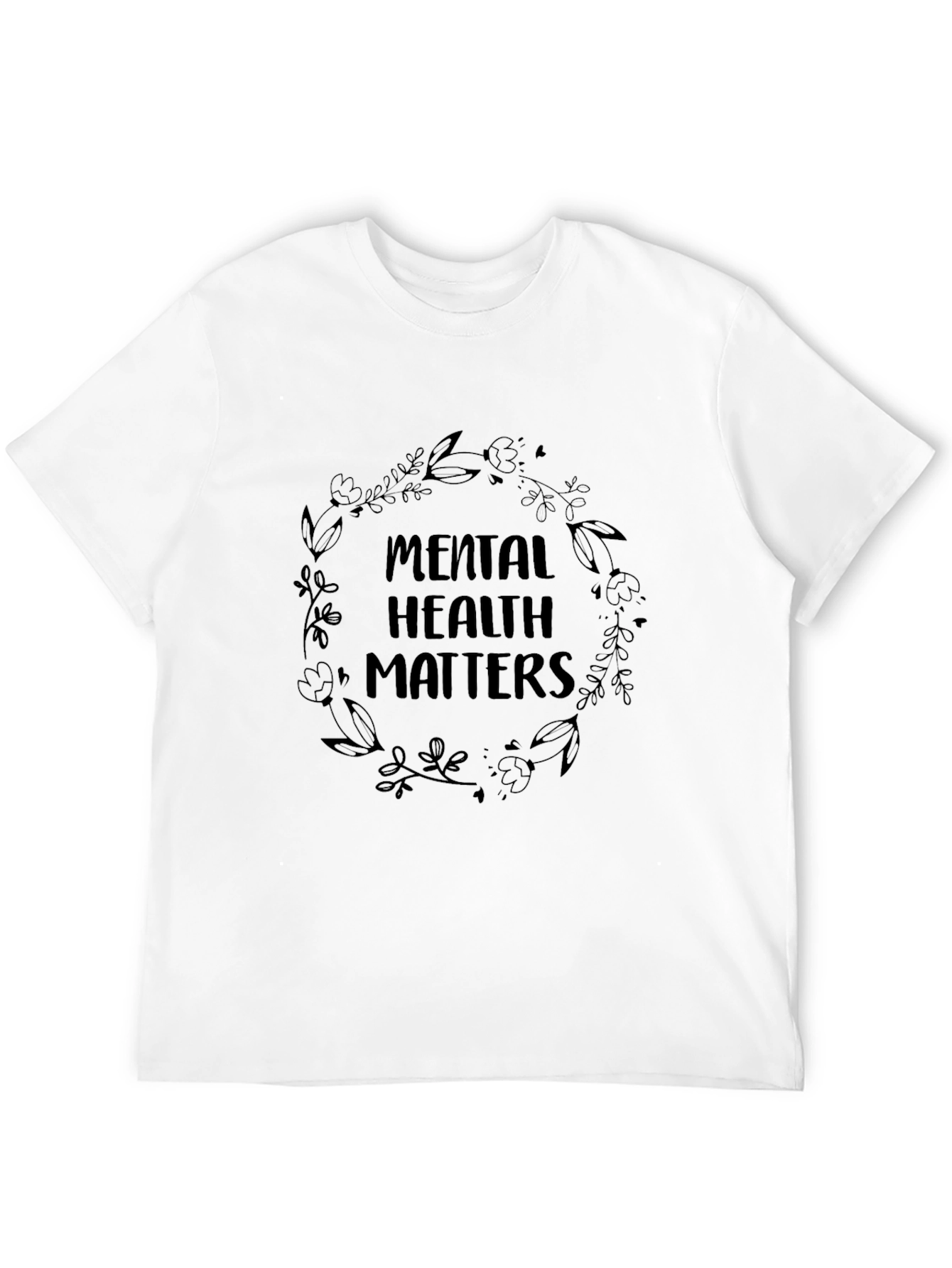 Black Mental Health Matters Black Graphic Tee view 12