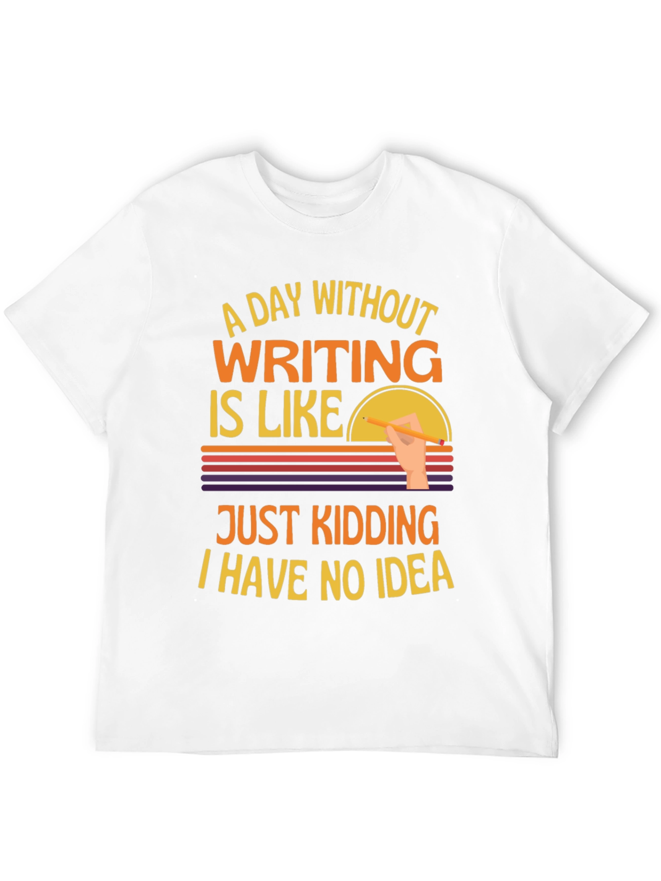 Black Funny Writing T-Shirt - A Day Without Writing view 12