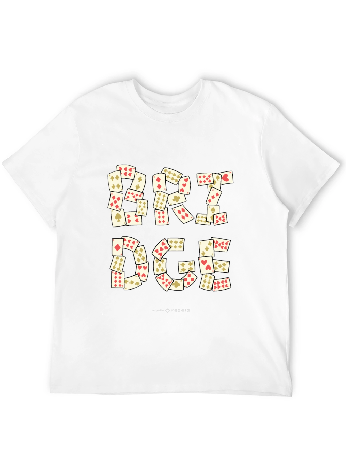 Black Bridge Card Game Graphic Tee - Black Unisex T-Shirt view 12