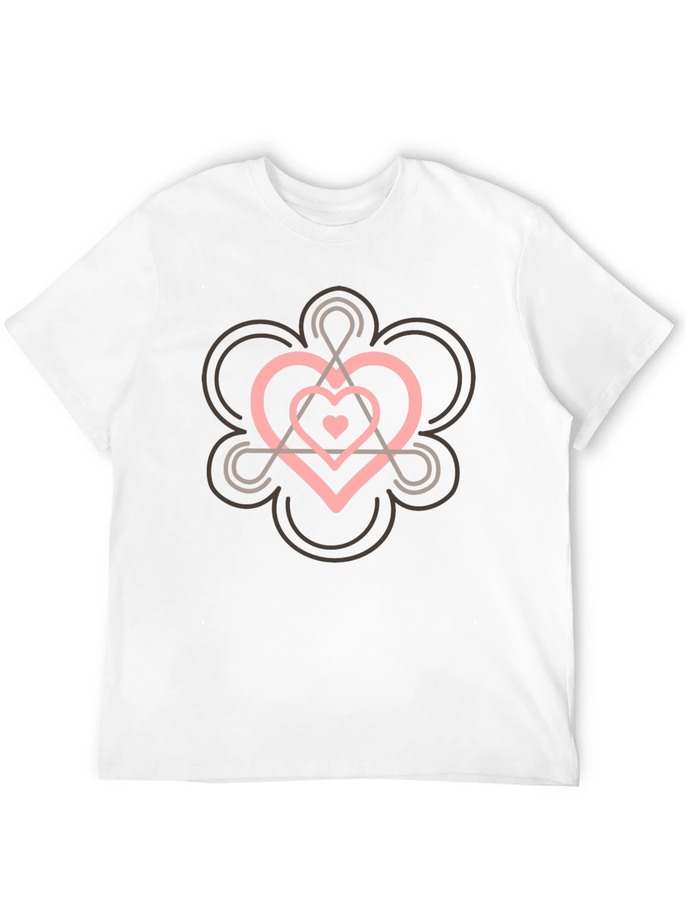 Black Heart Chakra Symbol Black T-Shirt view 12