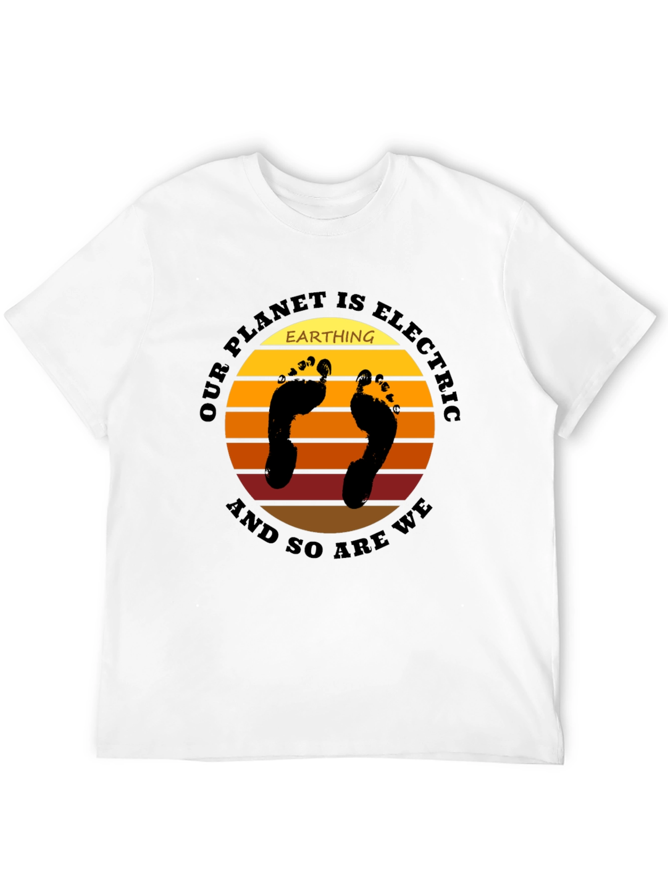 Black Electric Planet Earth T-Shirt view 12