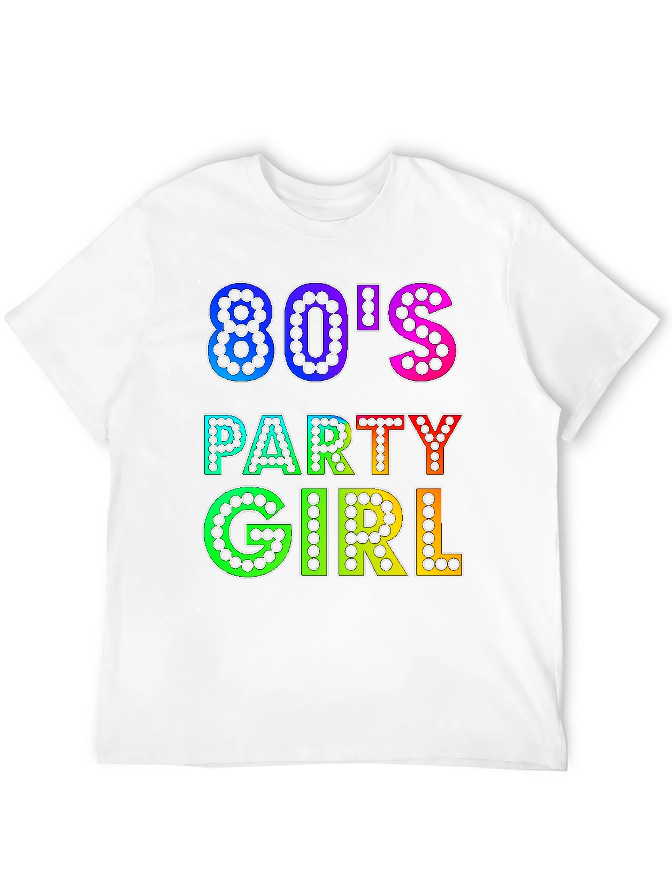 Black 80's Party Girl Graphic Tee - Retro Style view 12