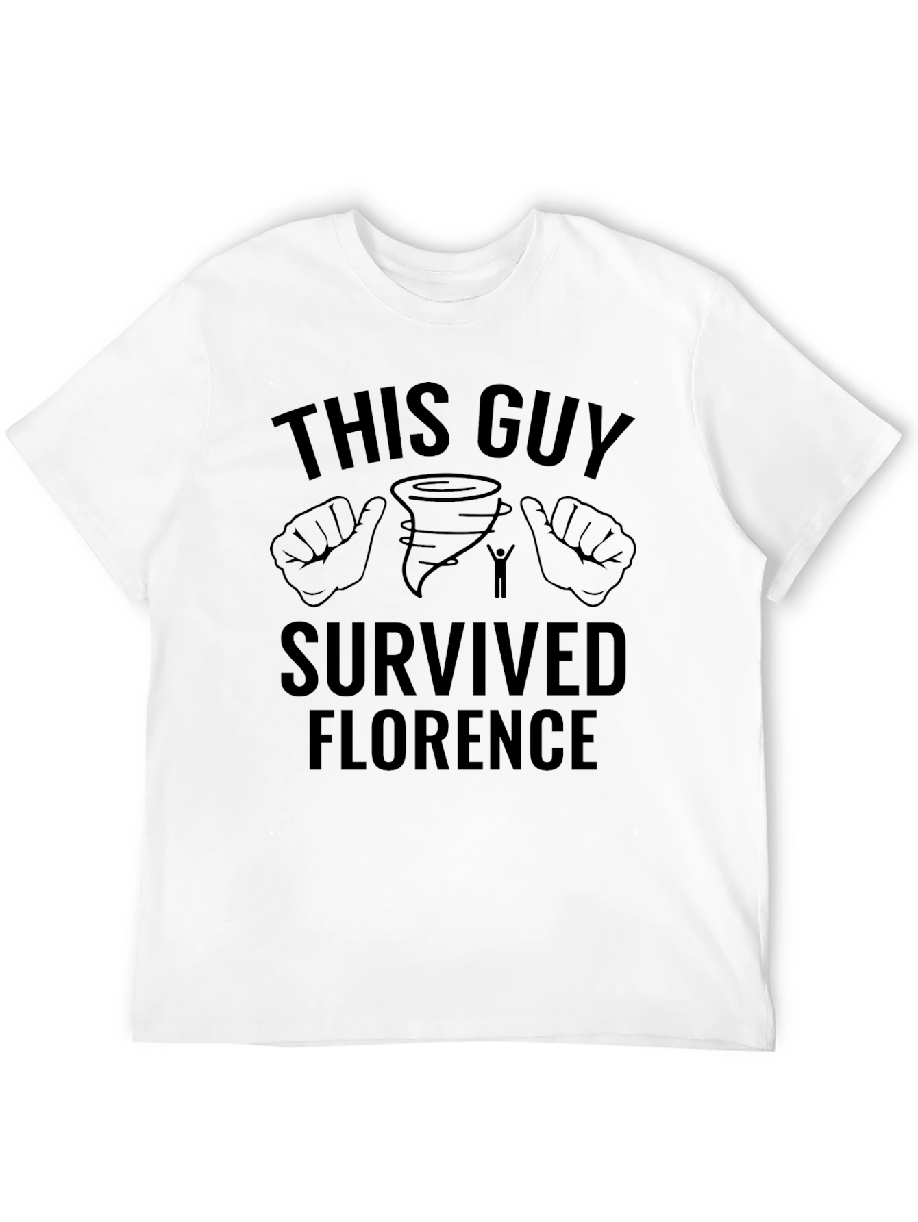 Black This Guy Survived Florence Novelty T-Shirt view 12