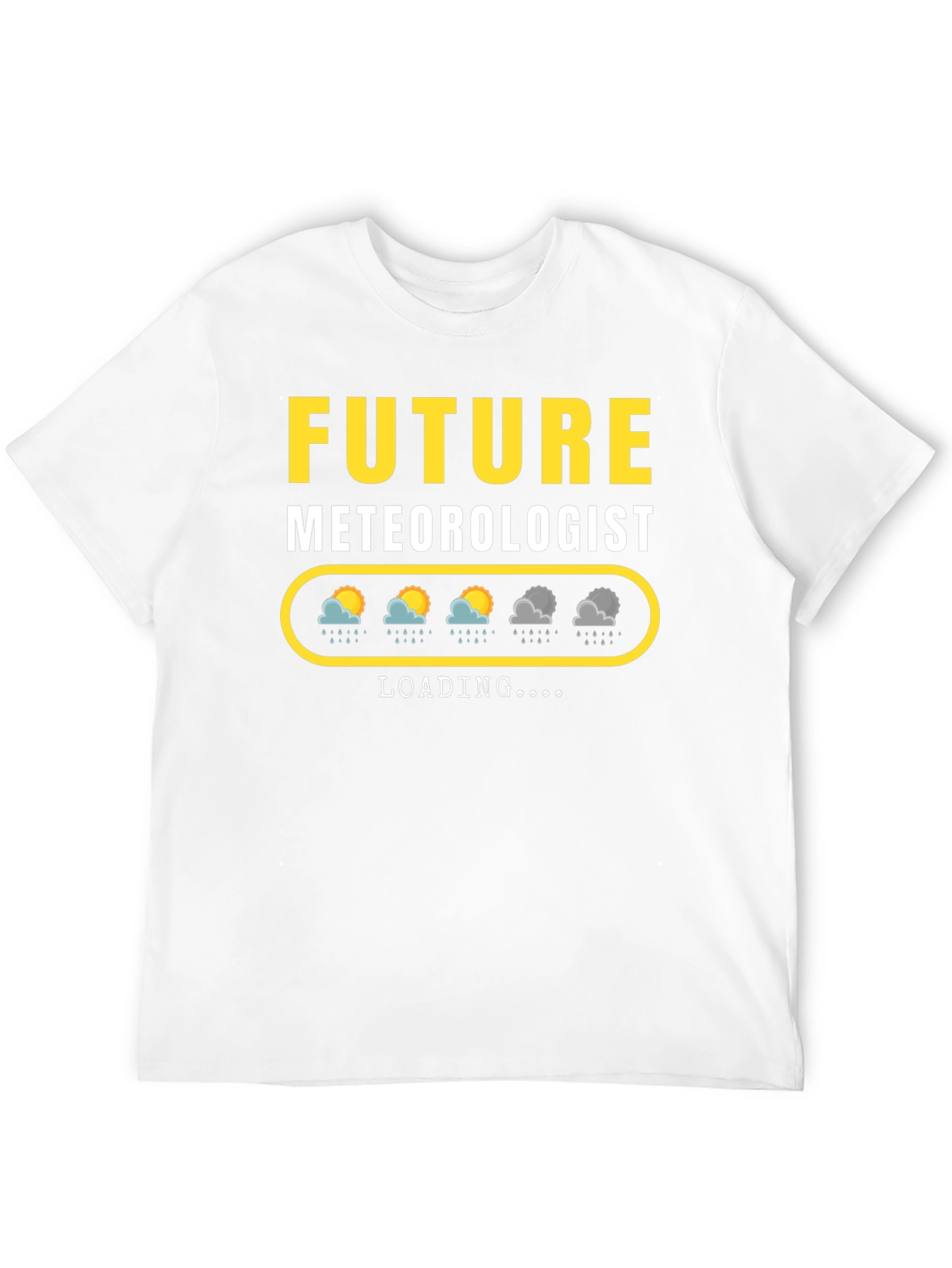Black Future Meteorologist Loading T-Shirt view 12
