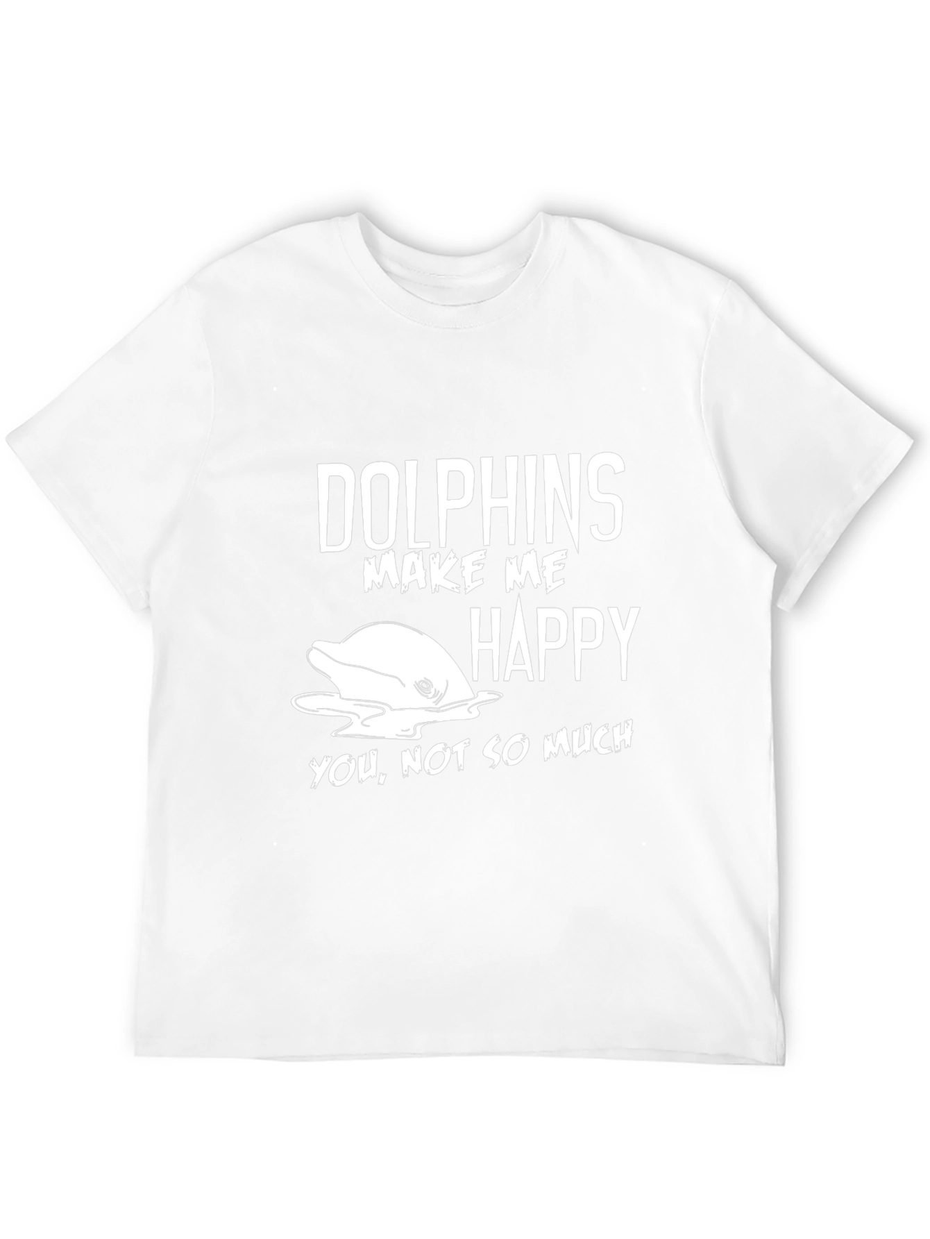 Black Dolphins Make Me Happy T-Shirt view 12