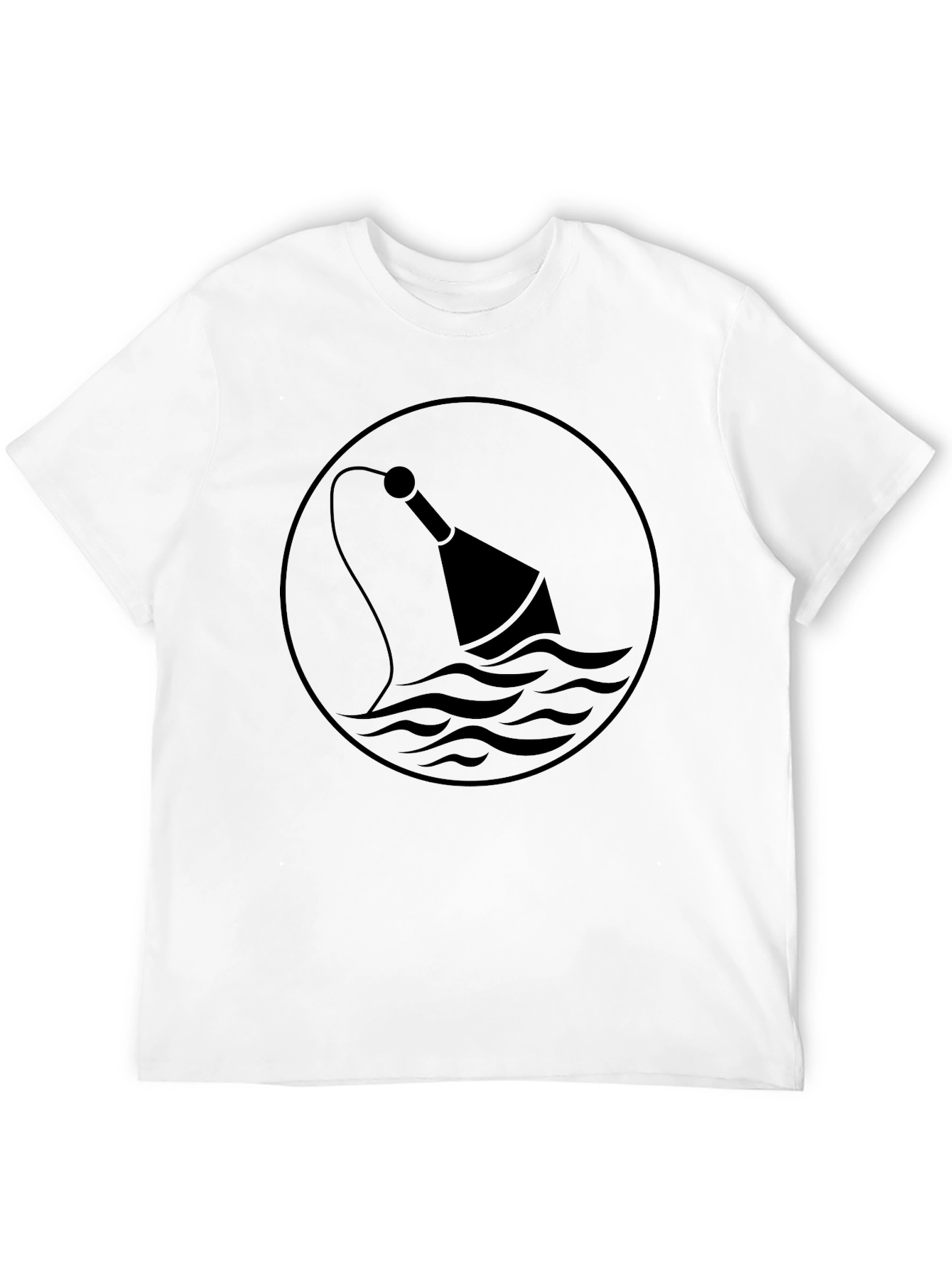 Black Black Nautical Buoy Graphic T-Shirt view 12