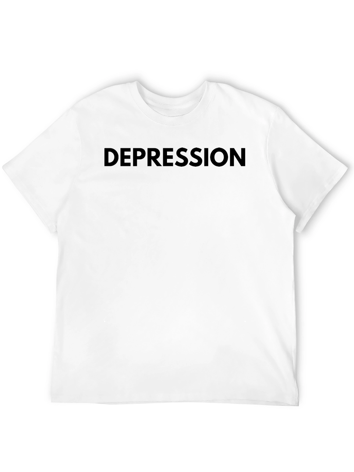 Black Depression T-Shirt - Unisex Black Tee view 12