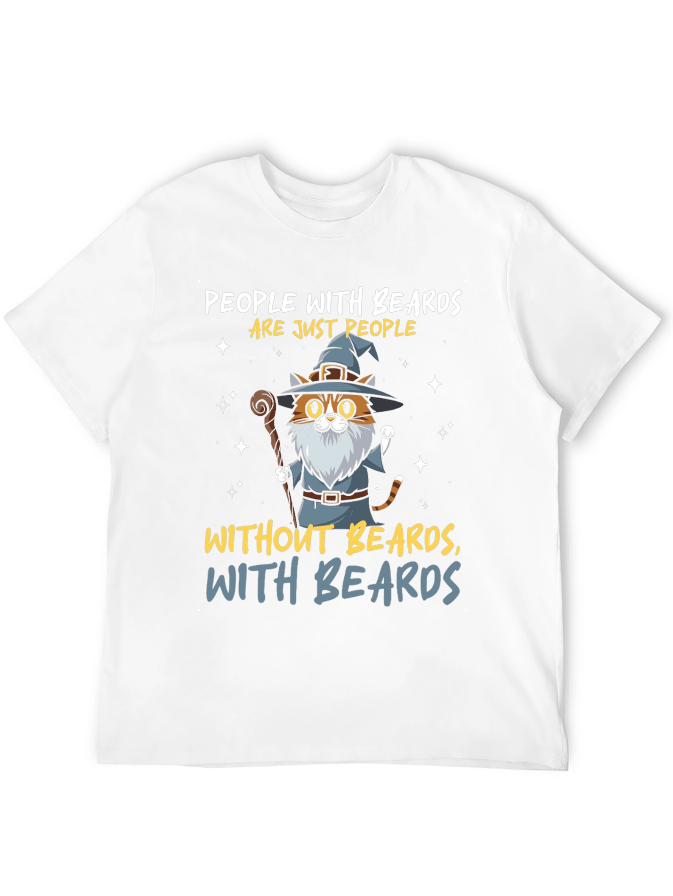 Black Wizard Cat Beard T-Shirt view 12