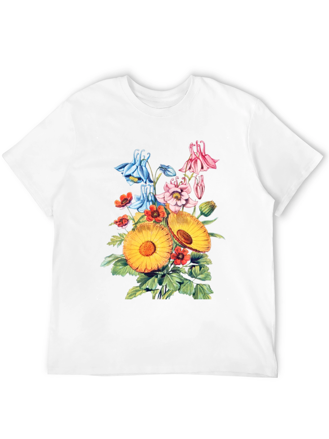 Floral Bouquet T-Shirt - Vintage Botanical Print - 12