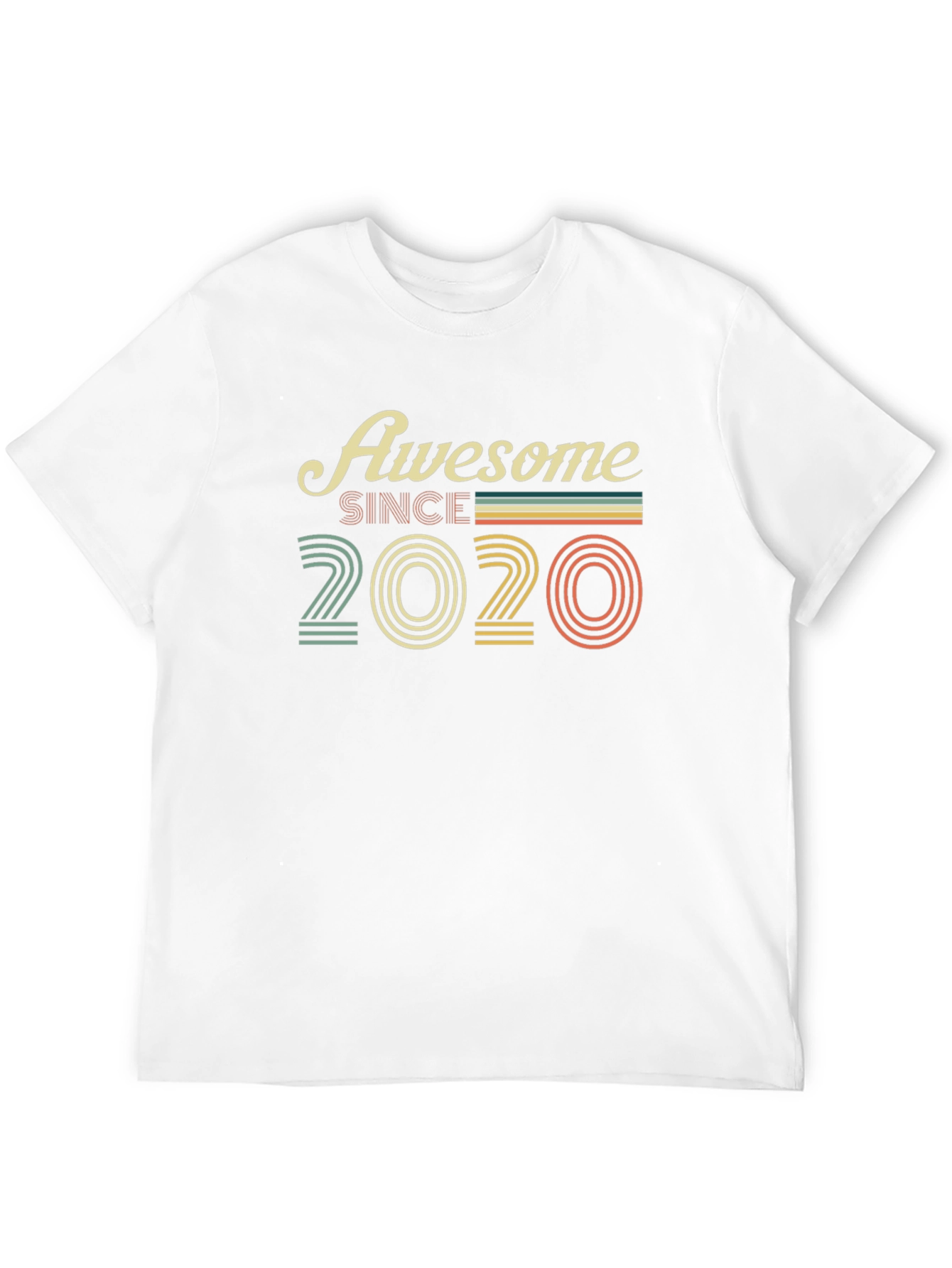 Black Awesome Since 2020 Black T-Shirt view 12