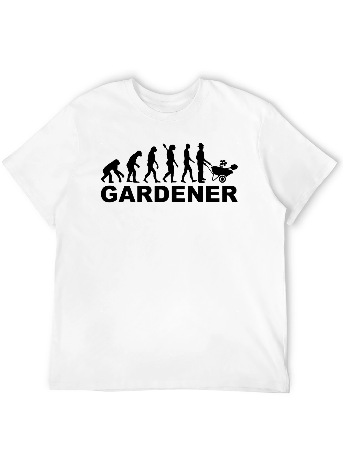 Black Gardener Evolution T-Shirt - Funny Gardening Tee view 12