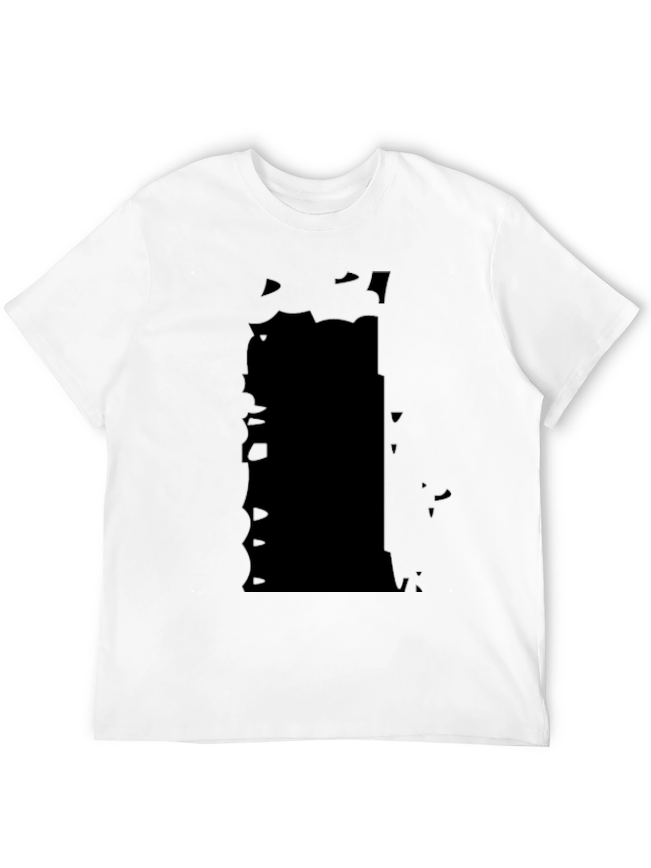 Black Men's Black Graphic T-Shirt - Abstract Design view 12