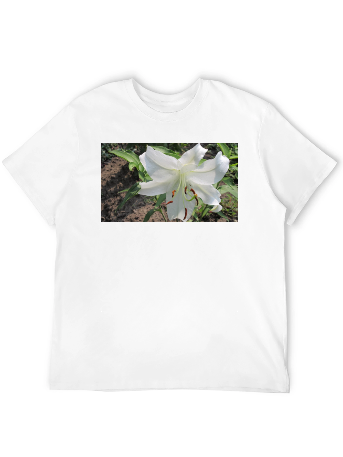 Black White Lily Graphic Tee - Soft Cotton Blend view 12