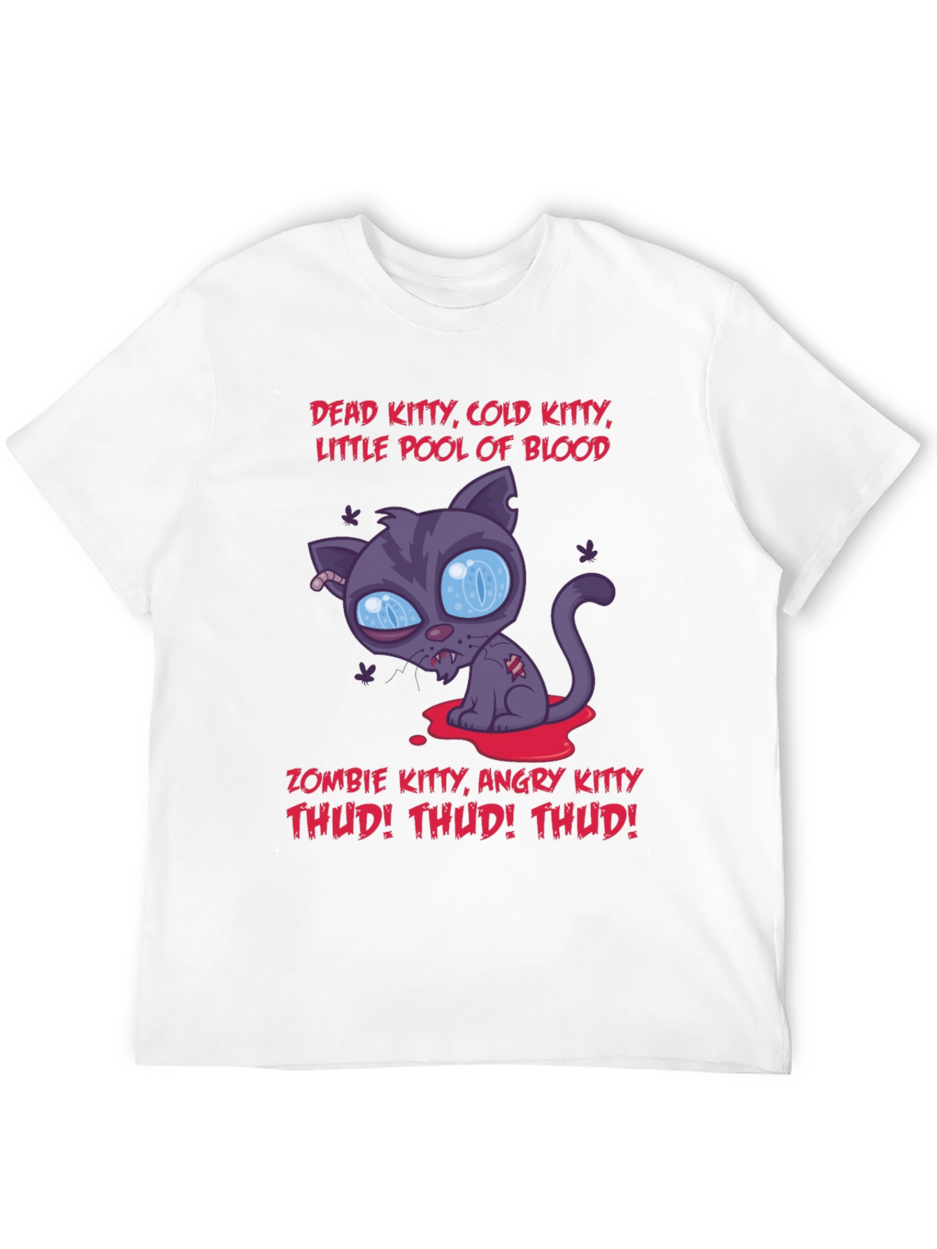 Black Zombie Kitty Graphic T-Shirt - Halloween view 12