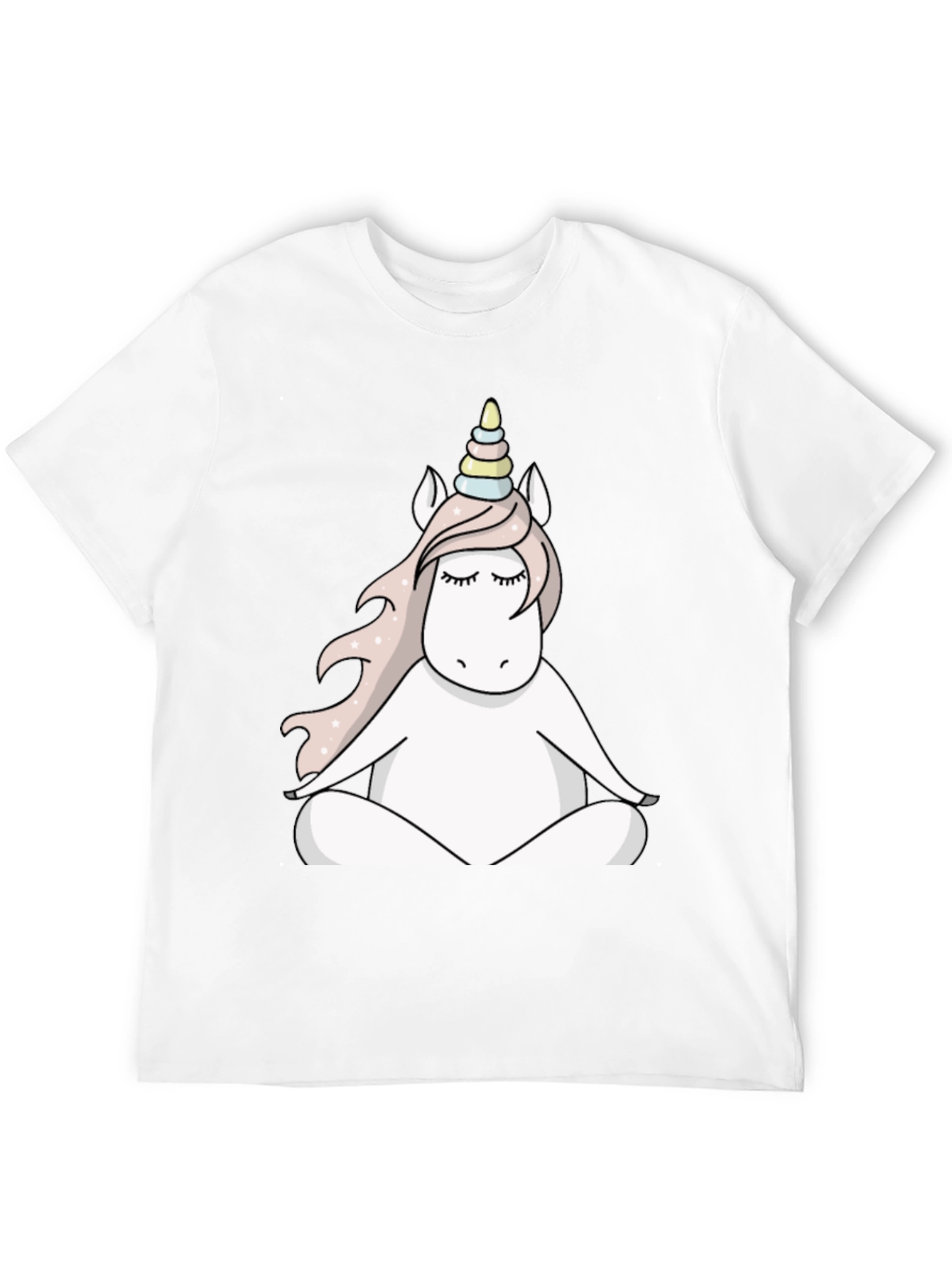 Black Unicorn Meditating T-Shirt view 12