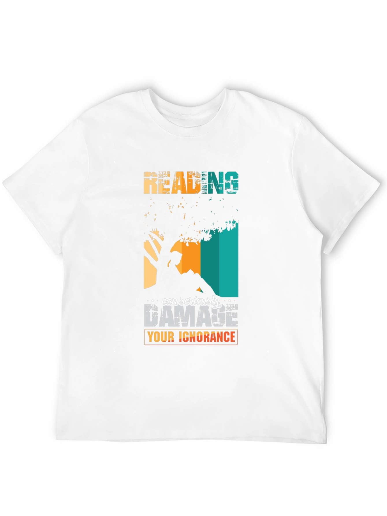 Black Reading Can Damage Ignorance Graphic Tee view 12