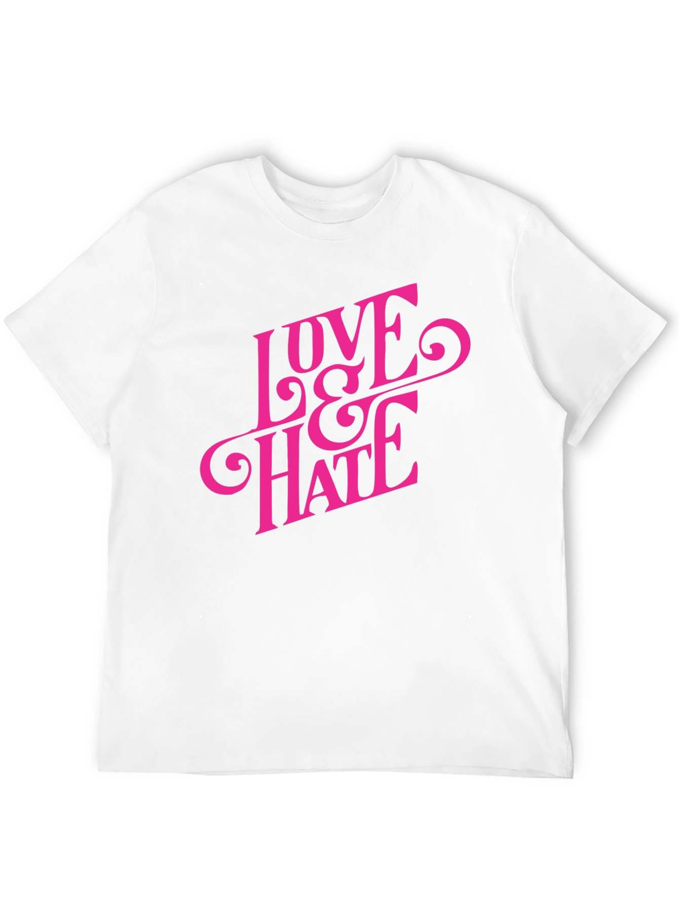 Black Love & Hate Graphic Tee - Bold Statement T-Shirt view 12