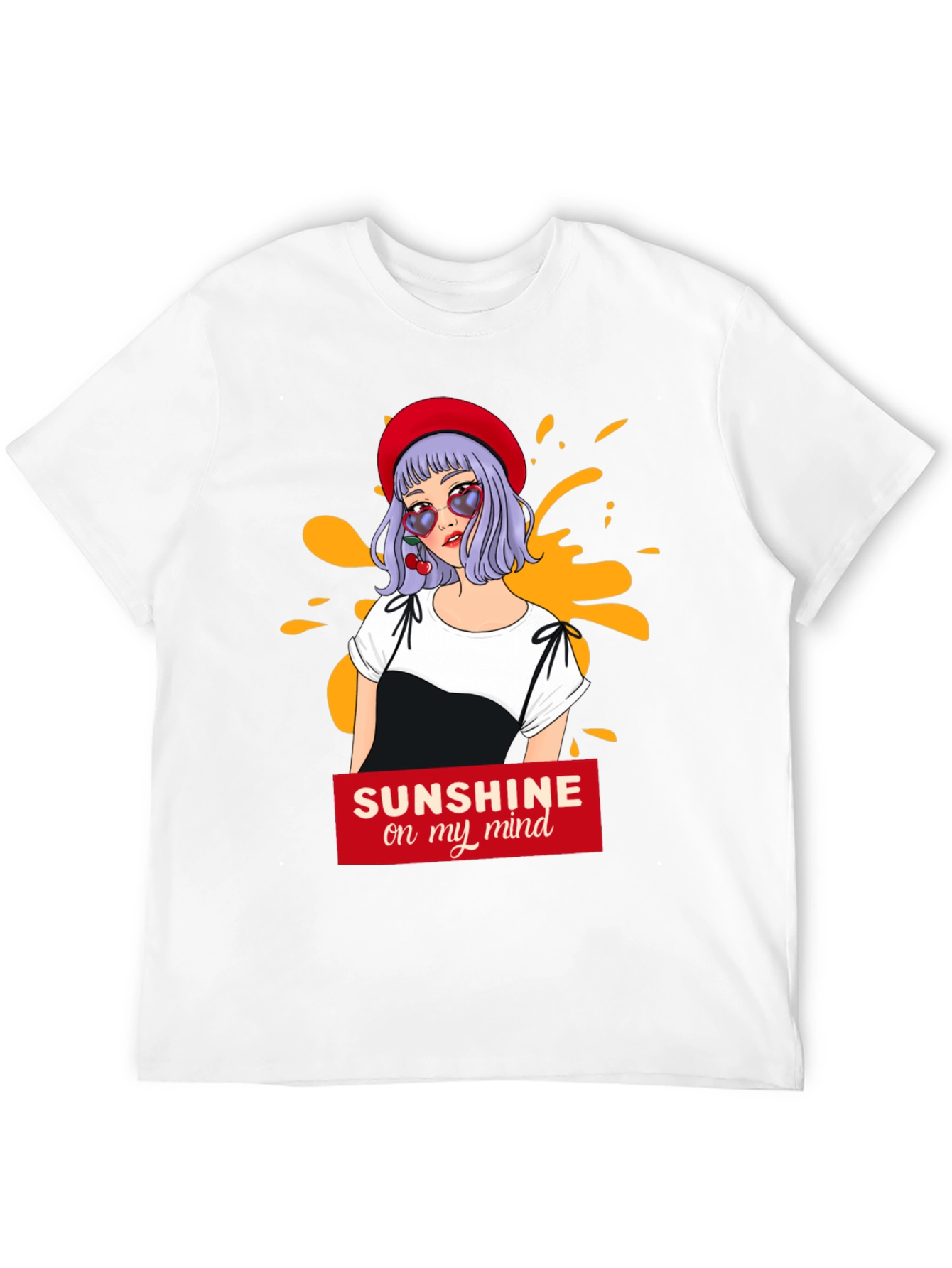 Black Sunshine Mind T-Shirt - Fun Graphic Tee view 12