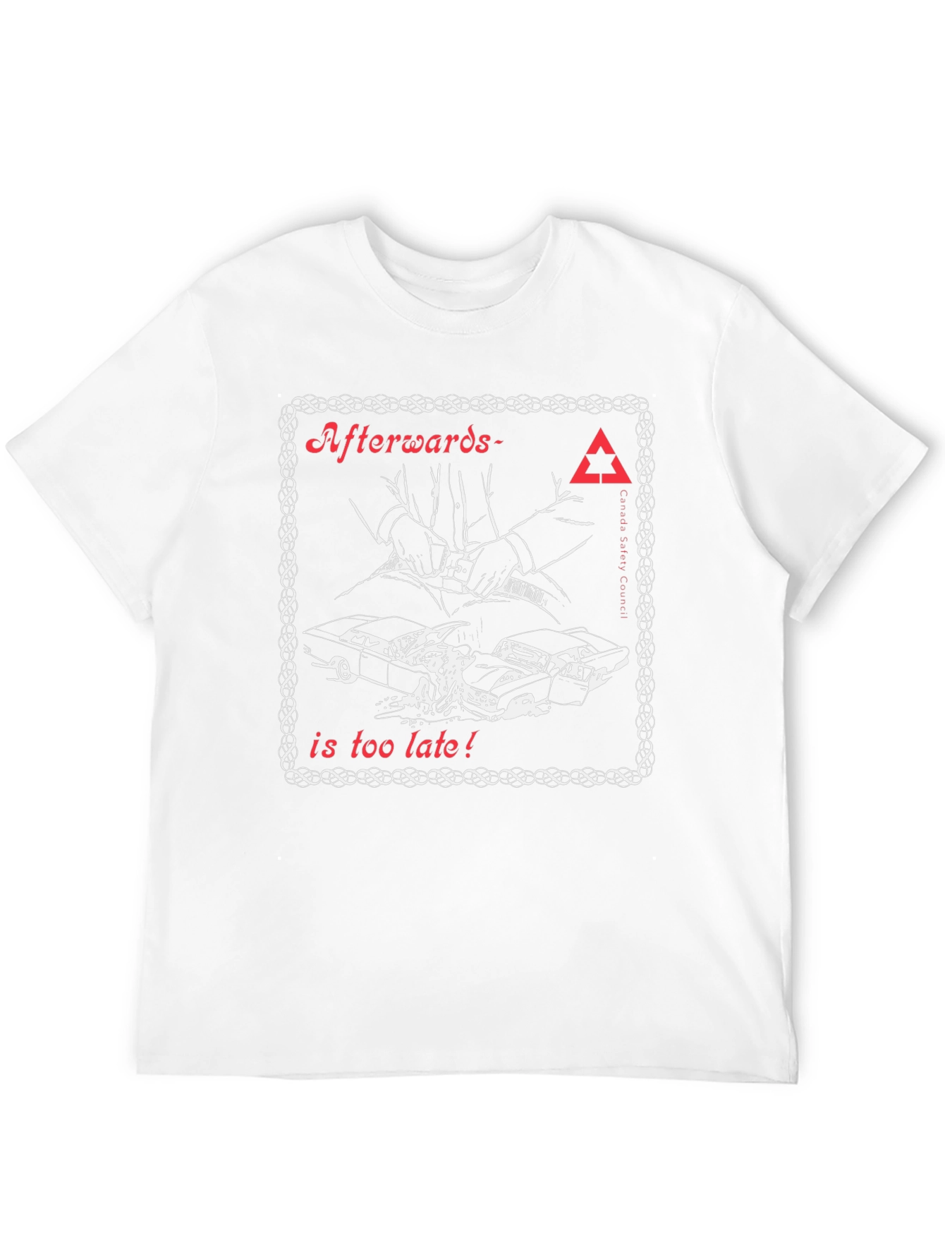 Black Afterwards is Too Late Safety T-Shirt view 12