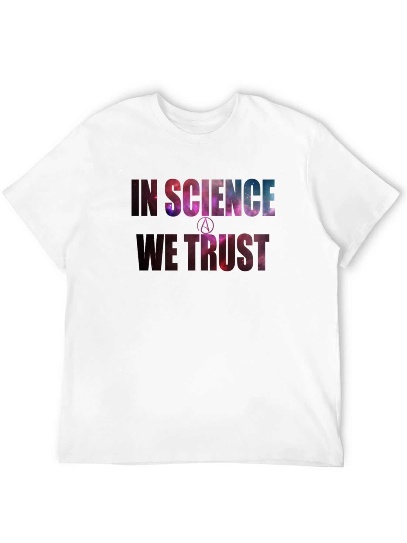Black In Science We Trust Galaxy Print T-Shirt view 12