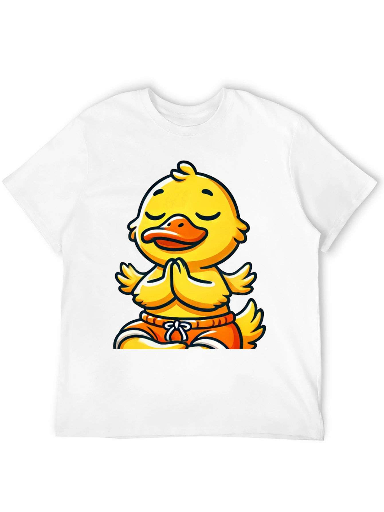 Black Meditating Duck T-Shirt: Funny Yoga Animal Tee view 12