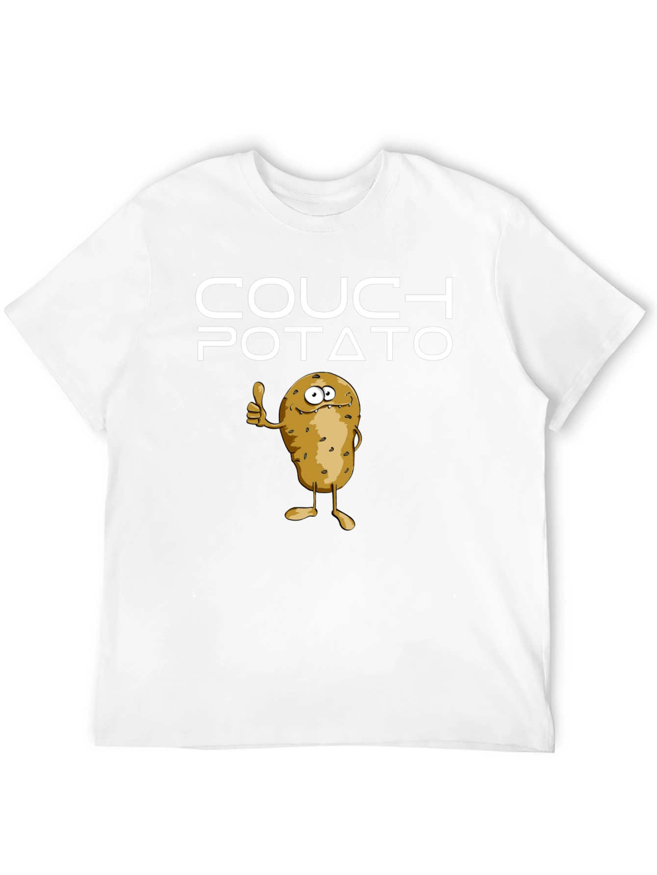 Black Couch Potato T-Shirt - Funny Cartoon Graphic Tee view 12