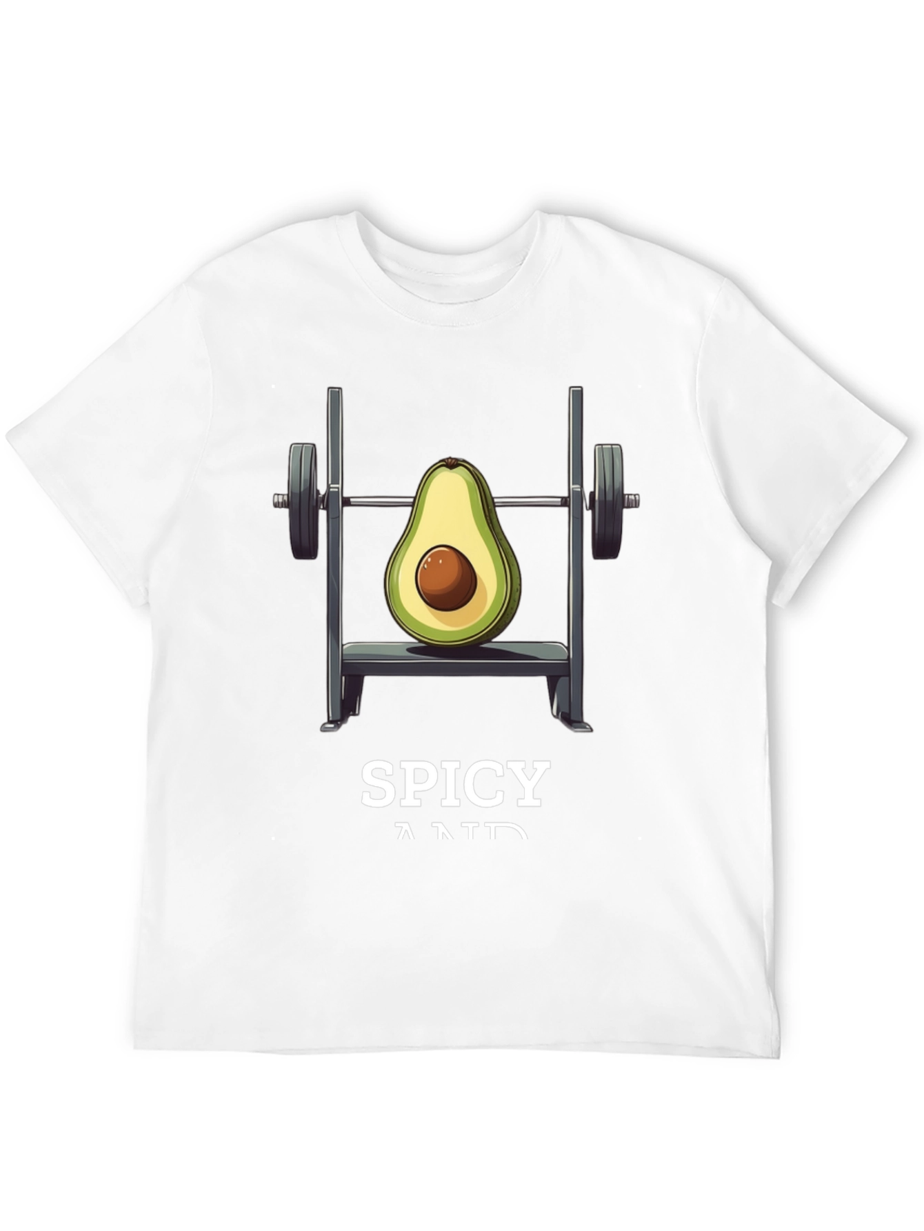 Black Avocado Gym Workout T-Shirt - Spicy and Fit! view 12