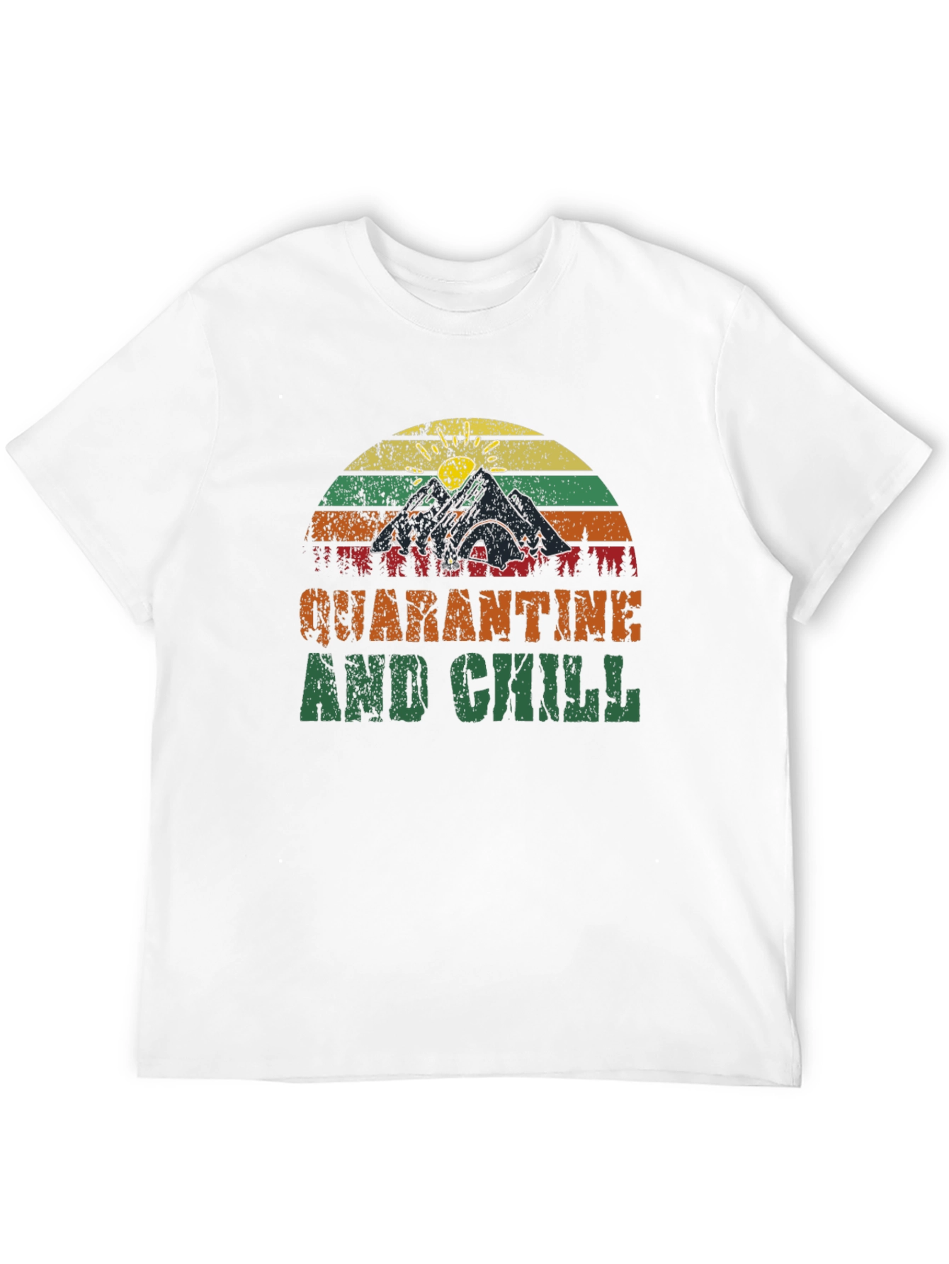 Black Quarantine & Chill Camping Graphic Tee - Black view 12