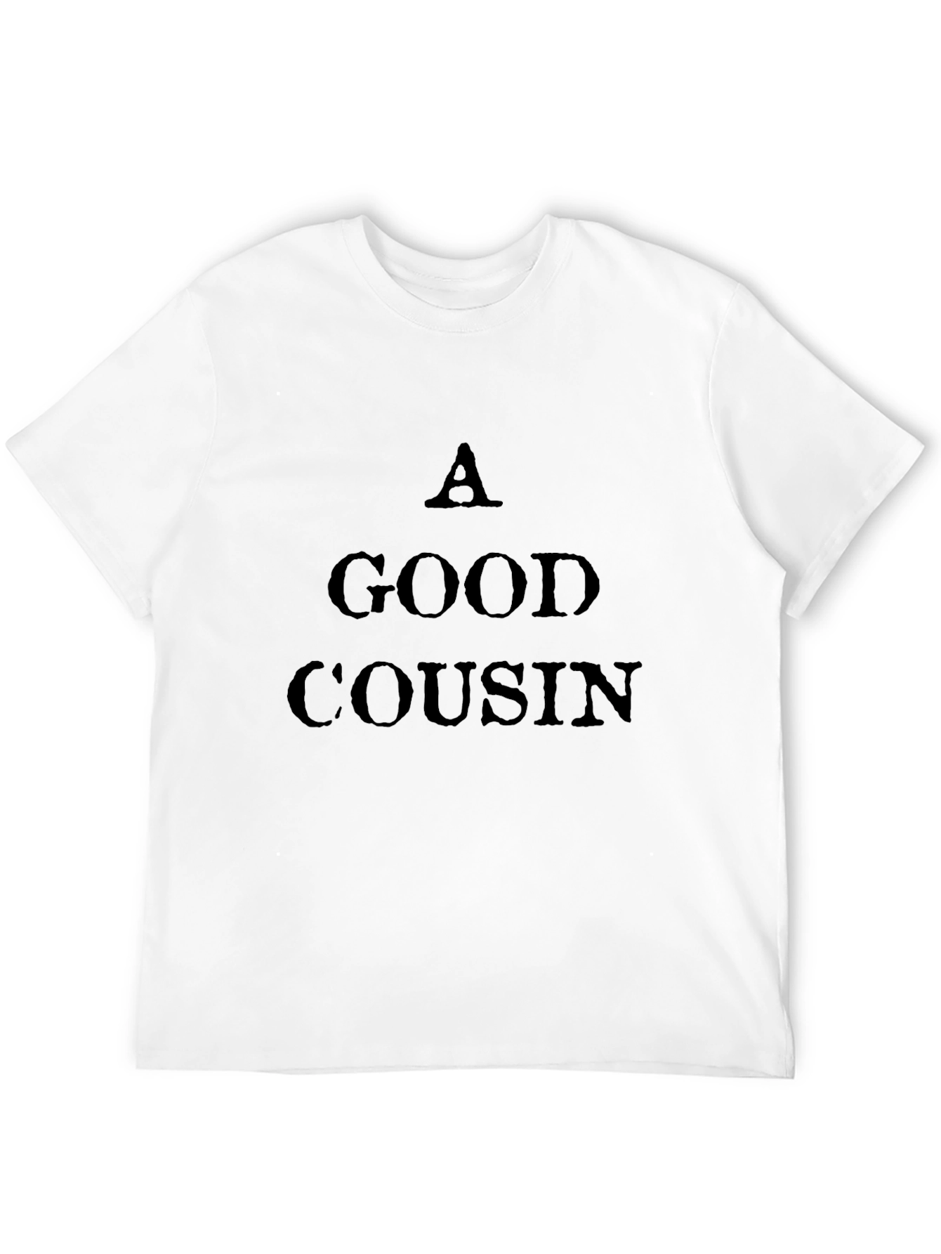 Black A Good Cousin T-Shirt - Black Crew Neck Tee view 12
