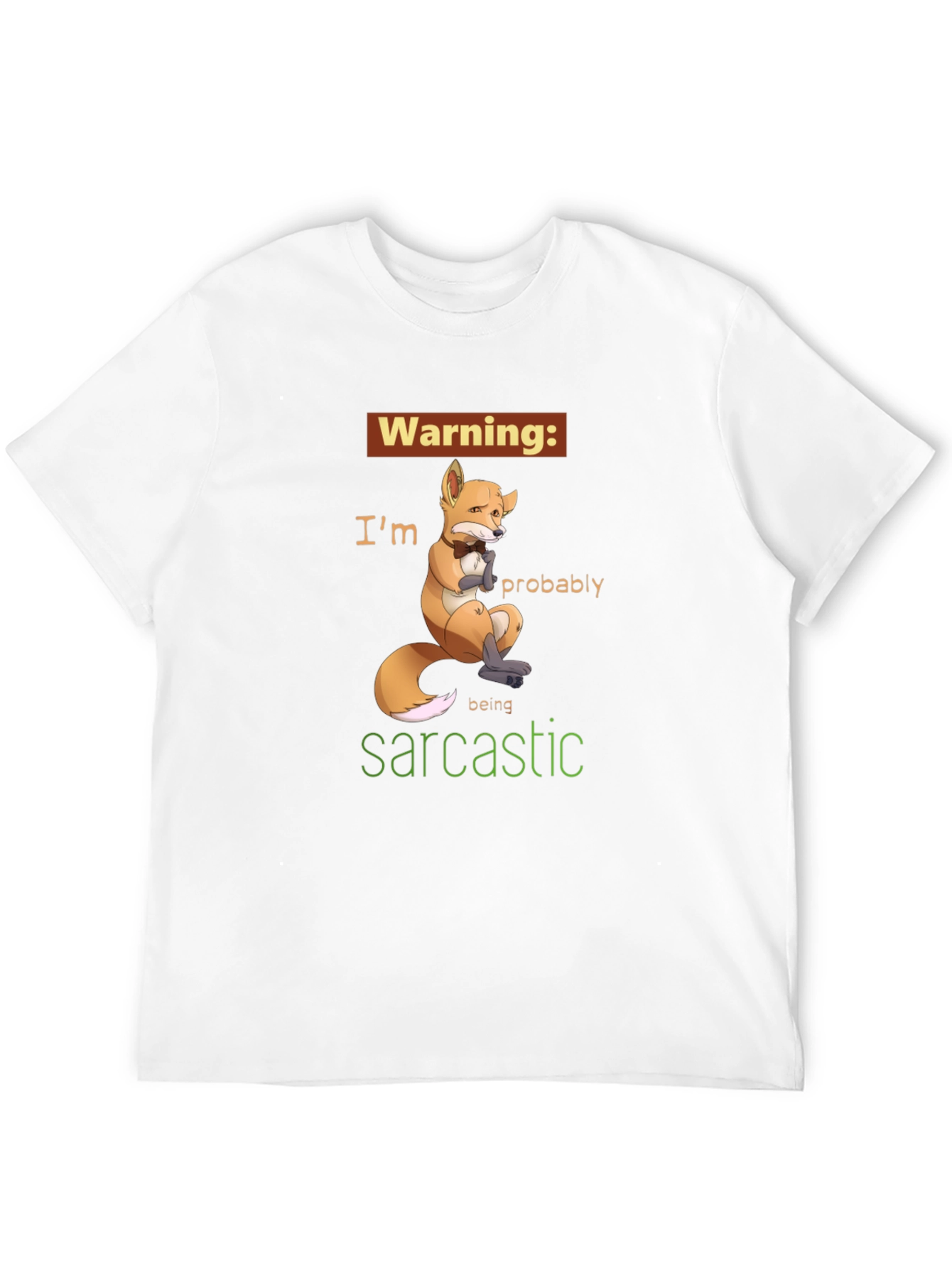 Black Sarcastic Fox Graphic Tee - Unisex Humor T-Shirt view 12