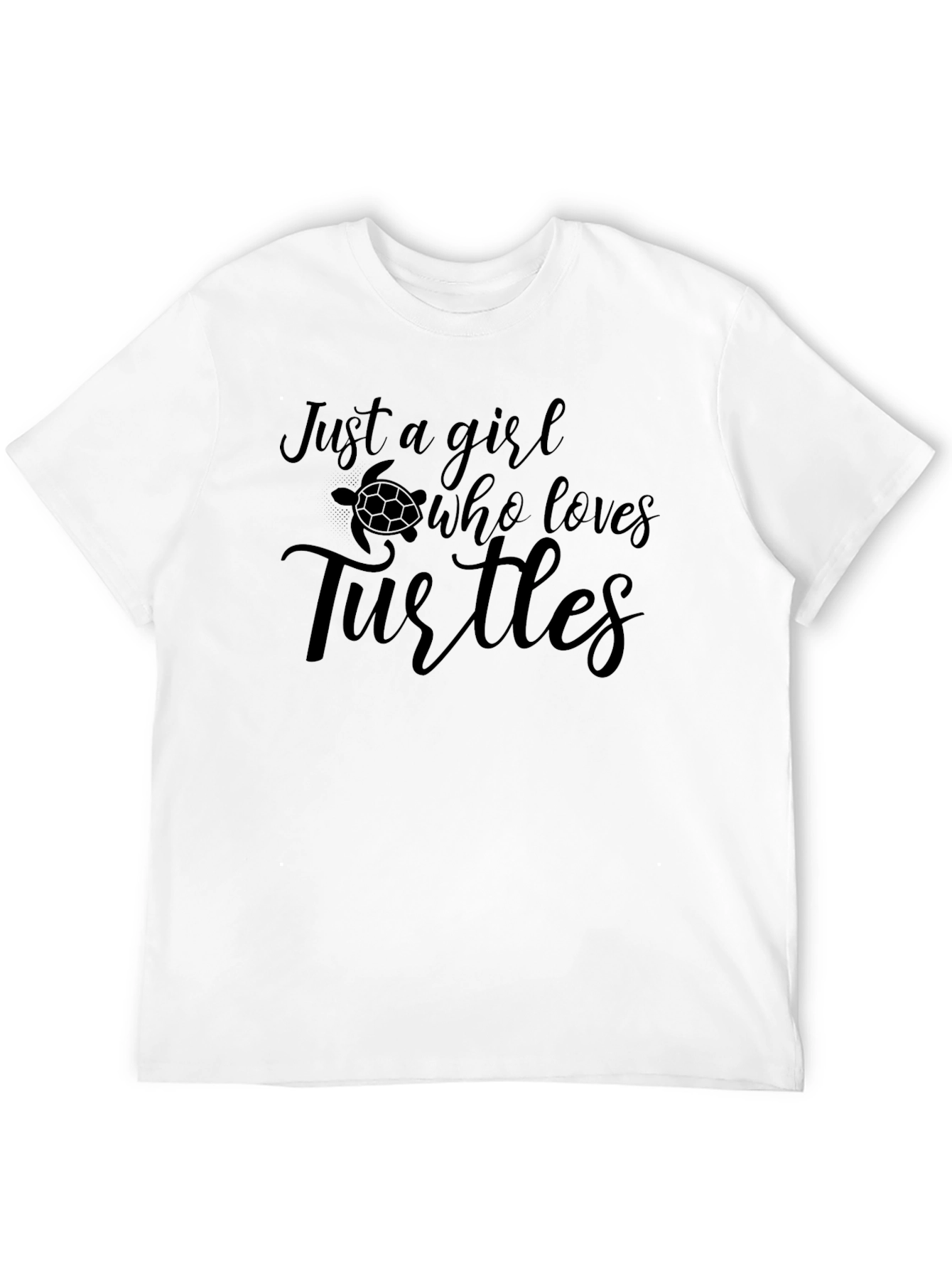 Black Just A Girl Who Loves Turtles T-Shirt view 12