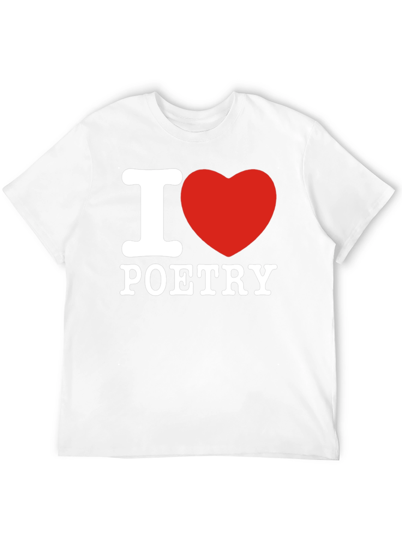 Black I Heart Poetry Graphic Tee - Soft Cotton Blend Shirt view 12