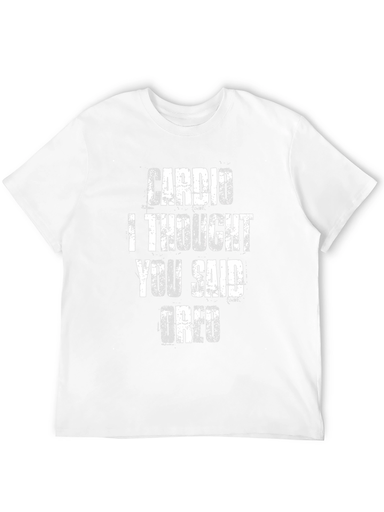 Black Cardio I Thought You Said Oreo Funny Workout T-Shirt view 12