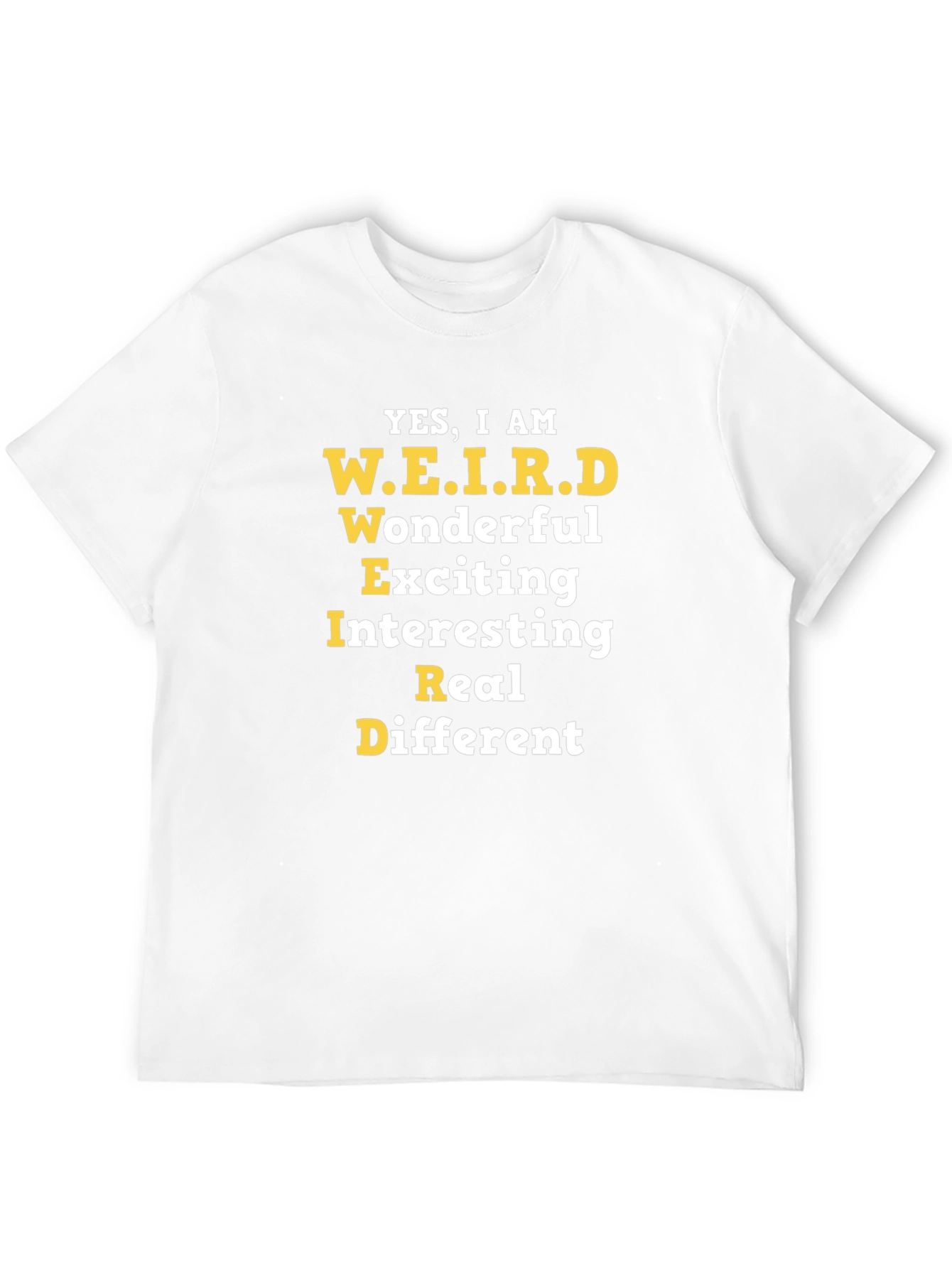 Black W.E.I.R.D Graphic Tee - Wonderful Exciting T-Shirt view 12
