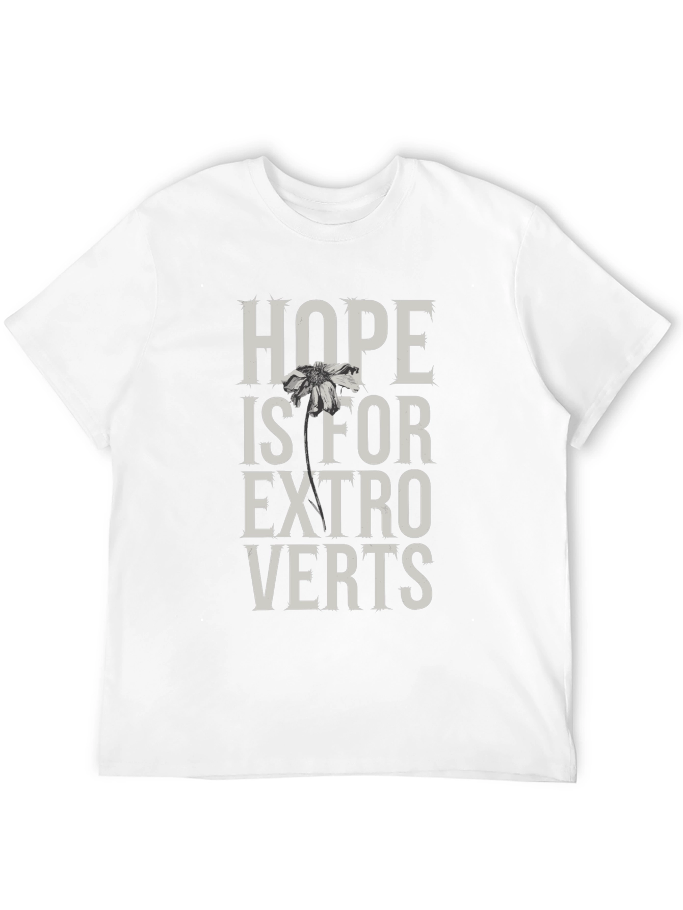 Black Hope Is For Extroverts Black Graphic Tee view 12