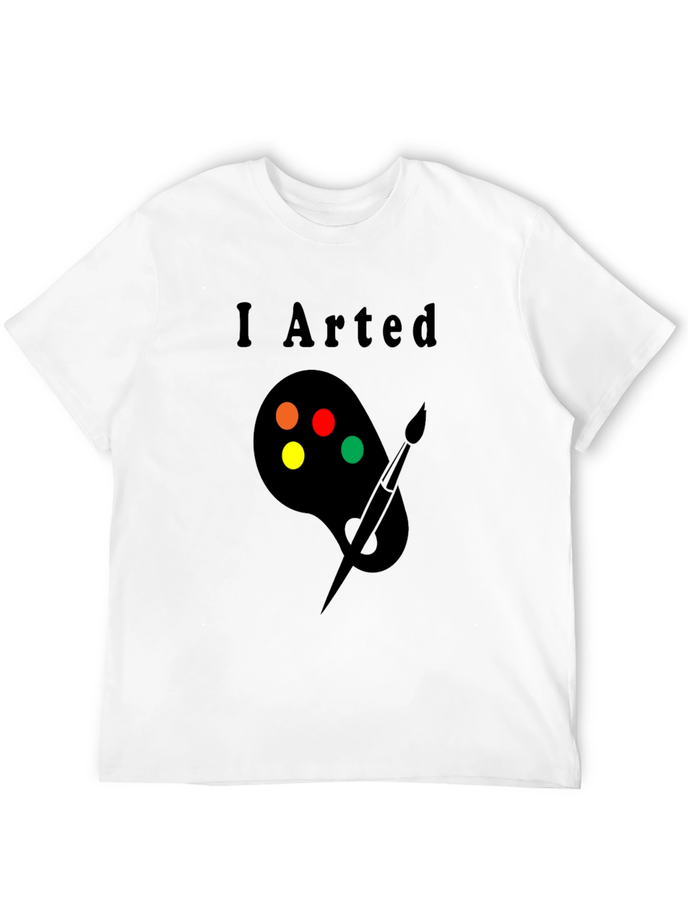 Black I Arted T-Shirt - Painter Palette Design view 12