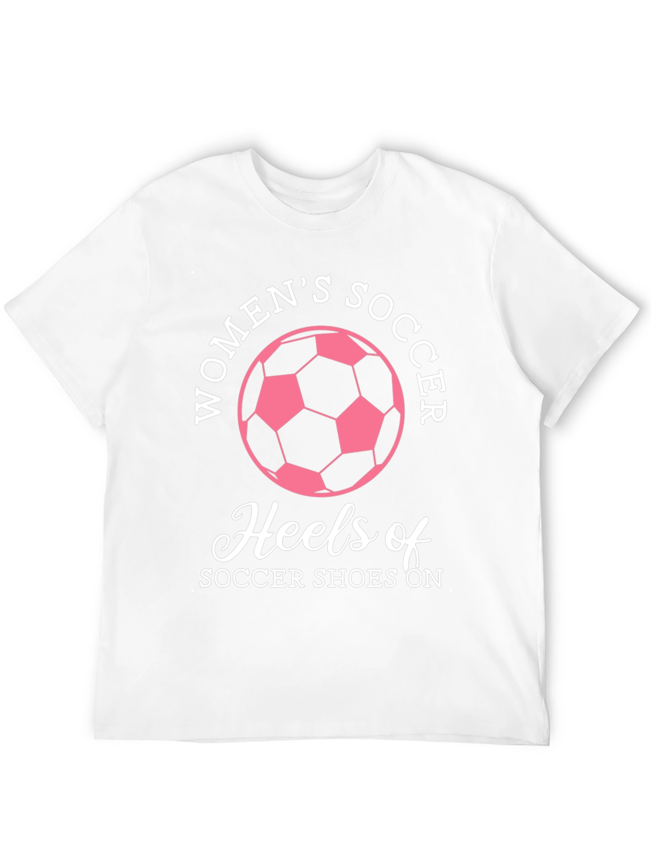 Black Women's Soccer Heels Graphic T-Shirt view 12