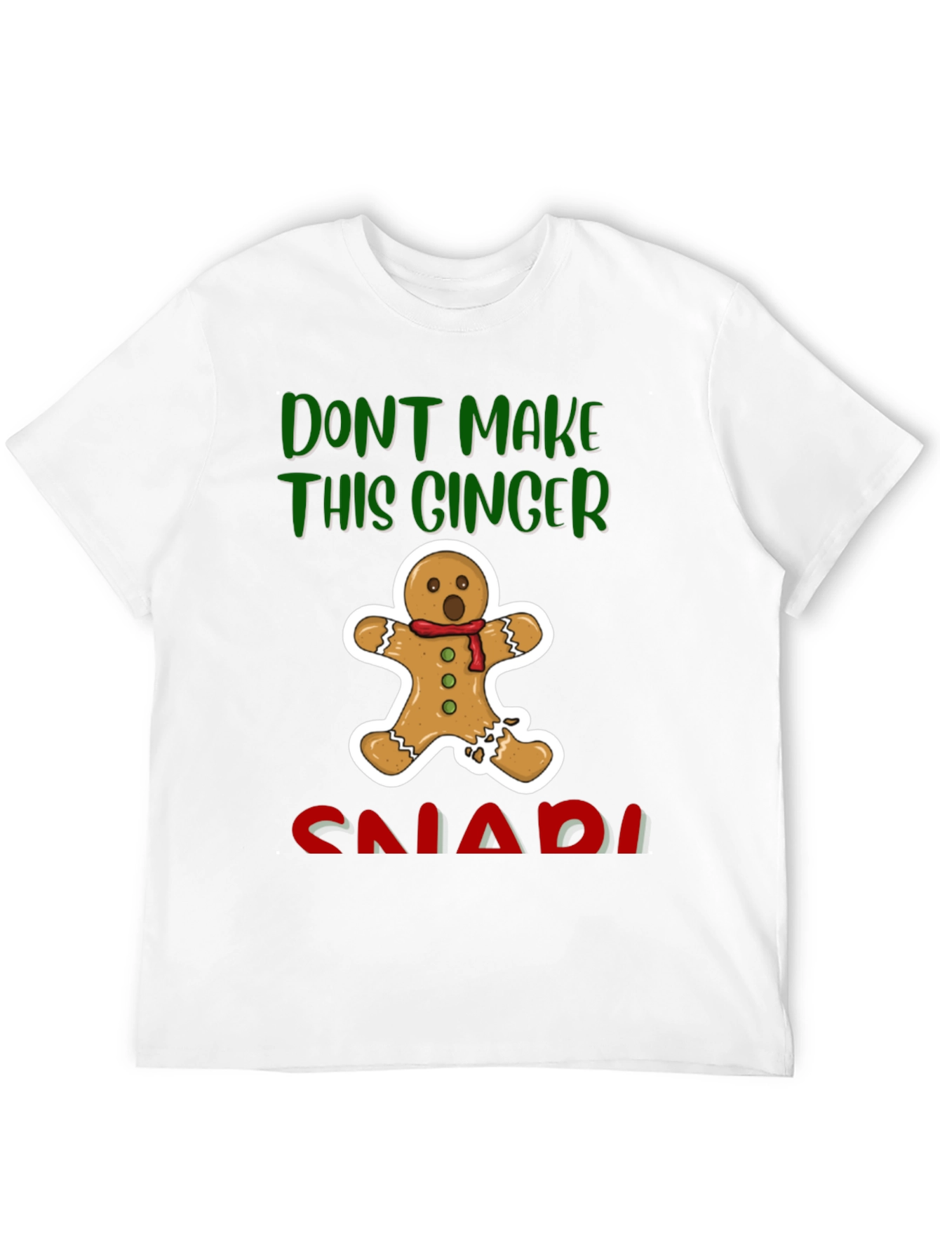 Black Gingerbread Man T-Shirt - Don't Make This Ginger Snap view 12