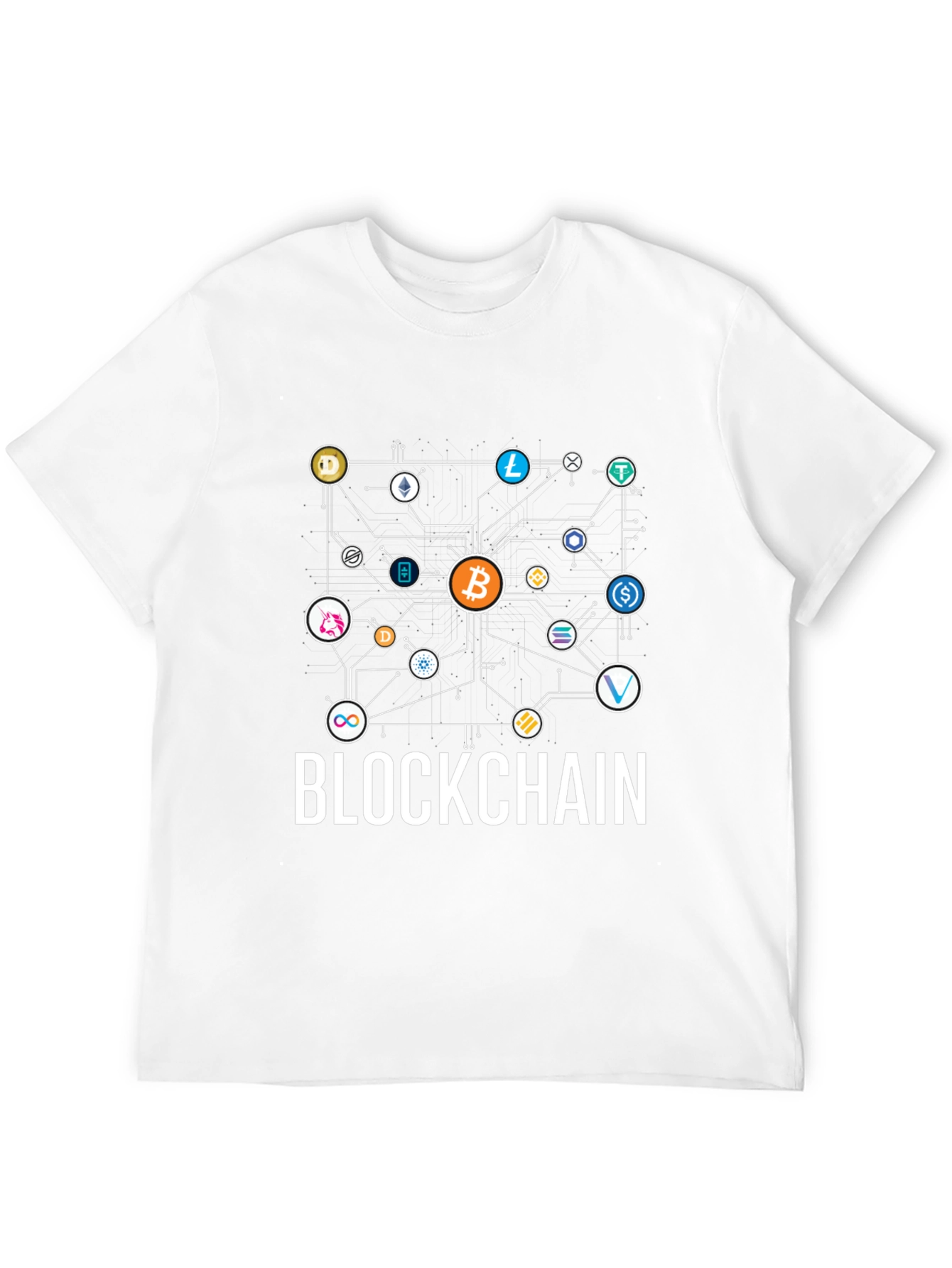 Black Blockchain Crypto T-Shirt - Bitcoin & Altcoins view 12