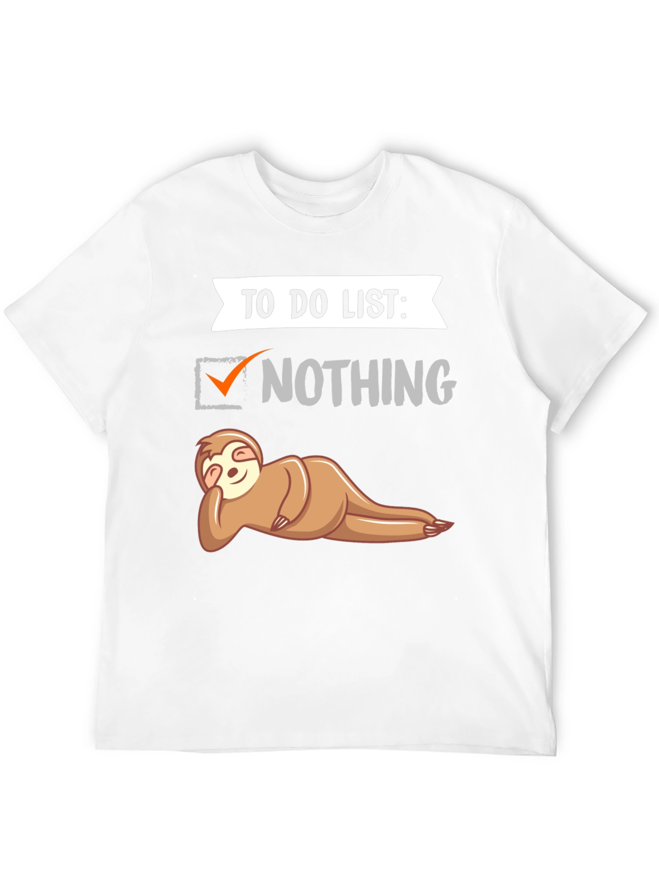 Black Lazy Sloth To-Do List T-Shirt - Funny Graphic Tee view 12