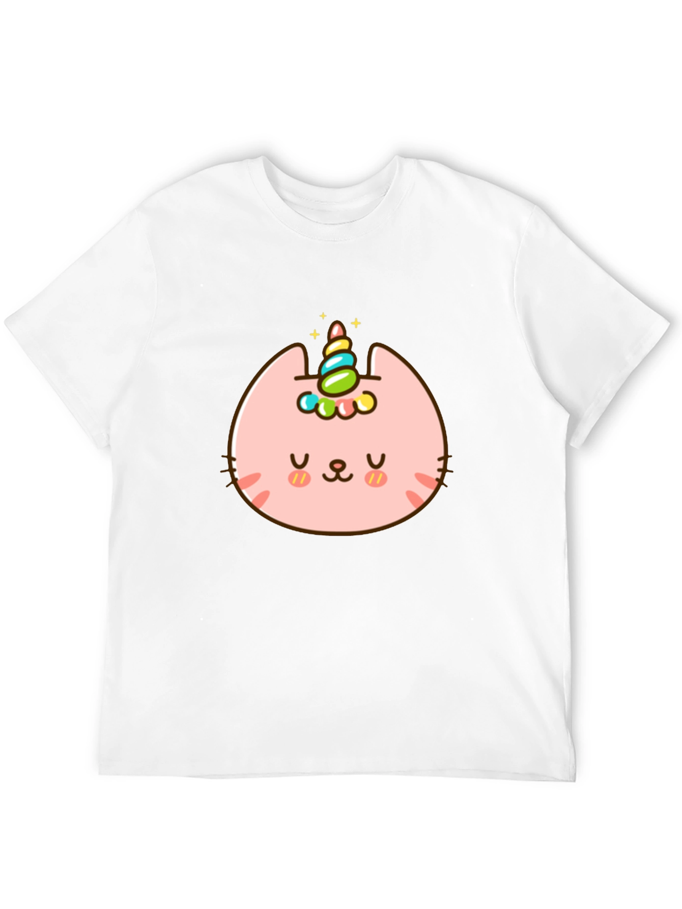 Black Unicat Black T-Shirt - Kawaii Unicorn Cat Tee view 12