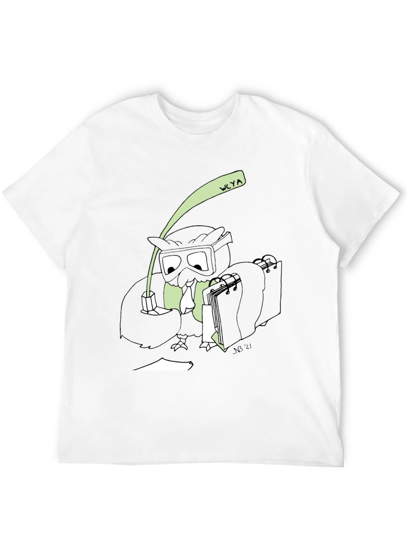 Black Cartoon Owl T-Shirt - Black Cotton Blend view 12