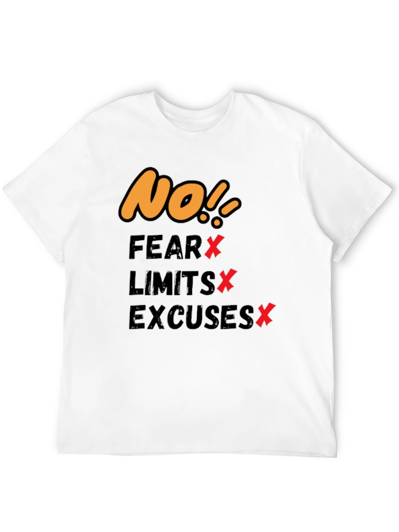 Black Motivational T-Shirt - No Fear, Limits, Excuses! view 12