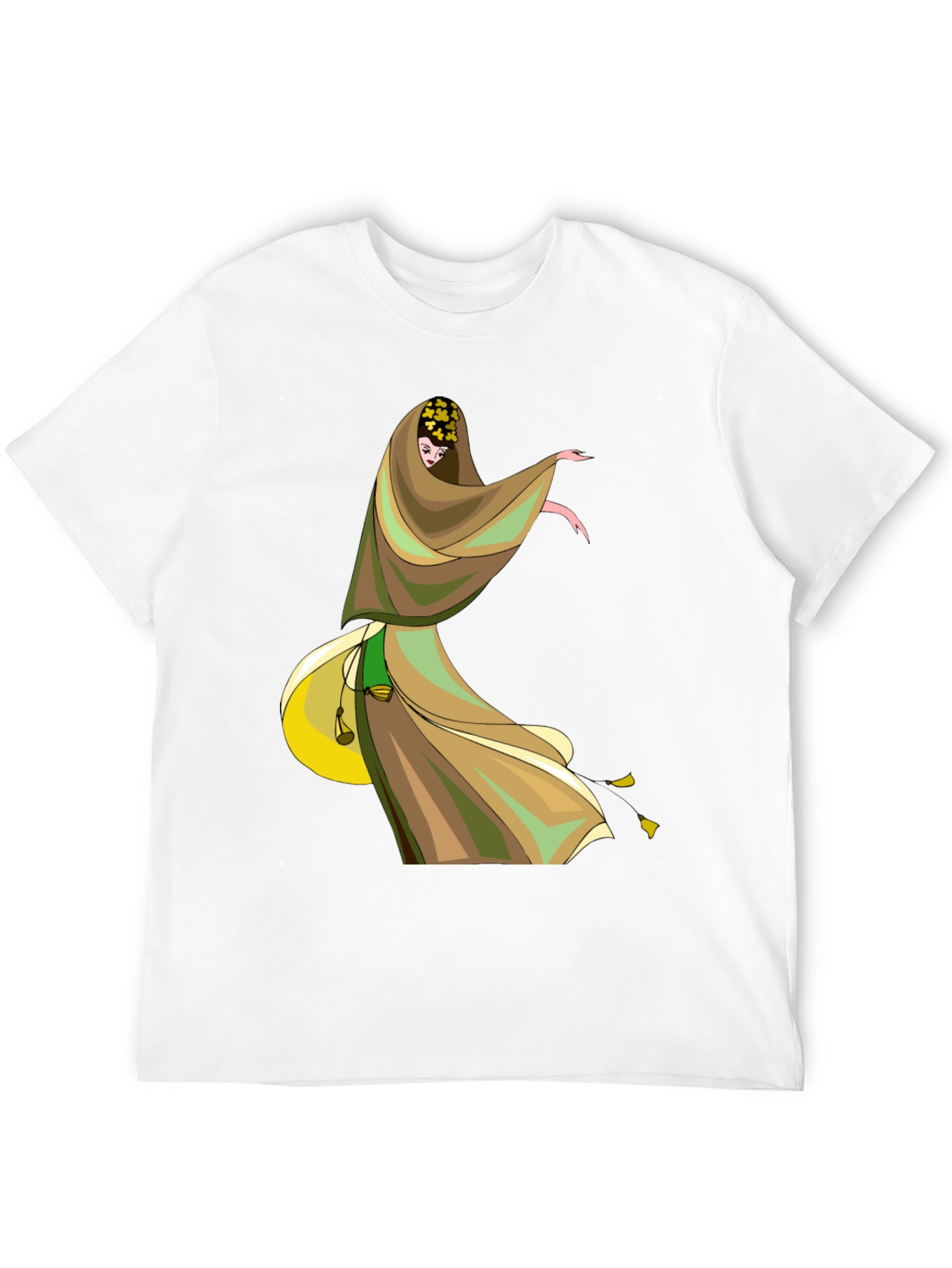 Black Mystic Dancer Graphic Tee - Black Cotton Blend view 12