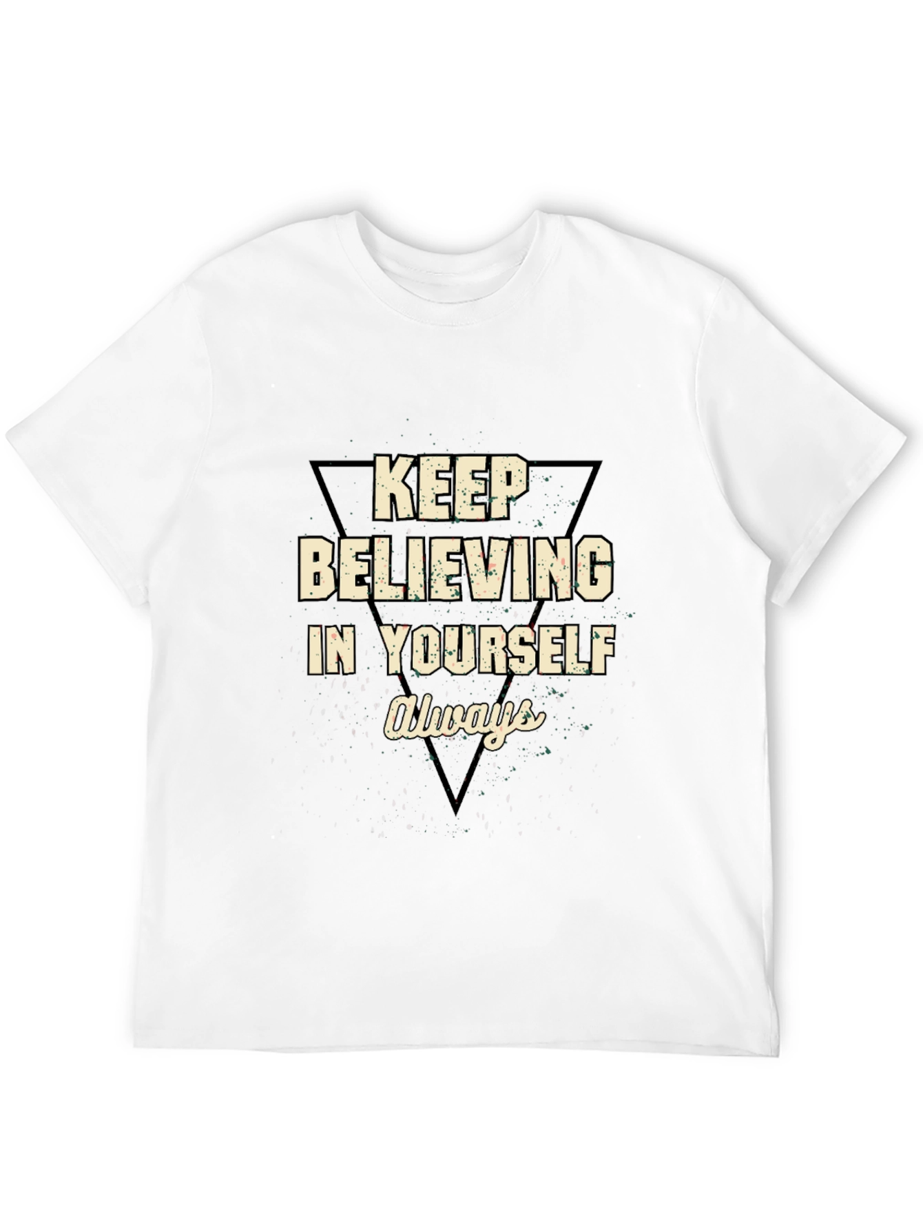 Black Motivational Black T-Shirt - Believe in Yourself view 12